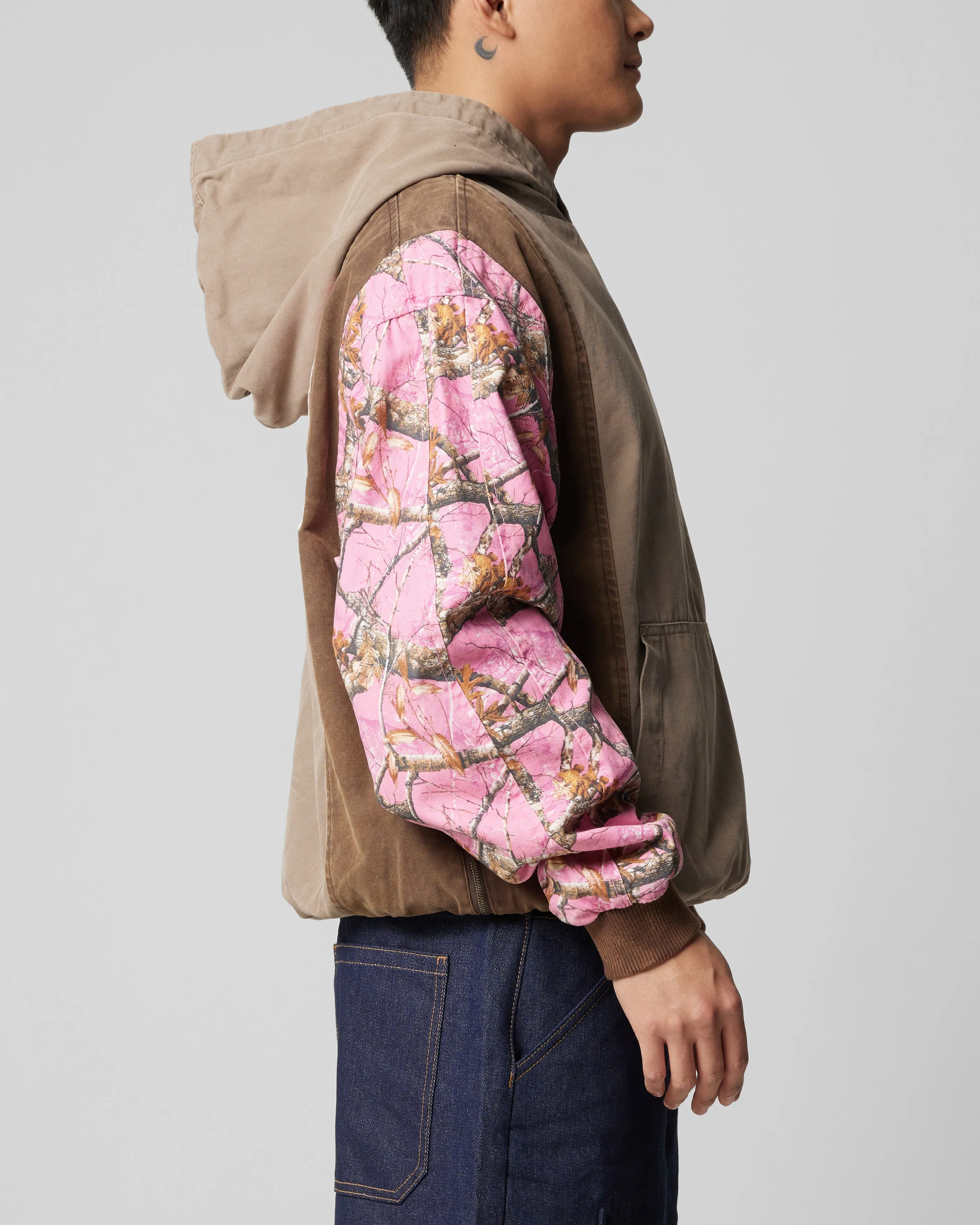 Loiter Splinter Hoodie Pink Camo Sustainable Manufacturing Adjustable Drawstrings