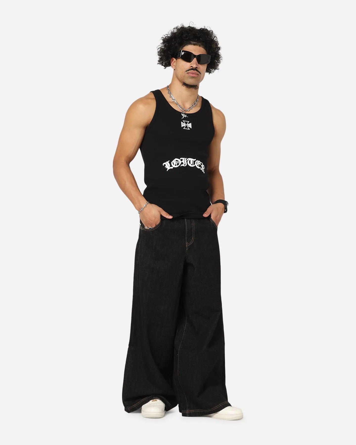 HiddenDrawcord Loiter Skate Jeans Black