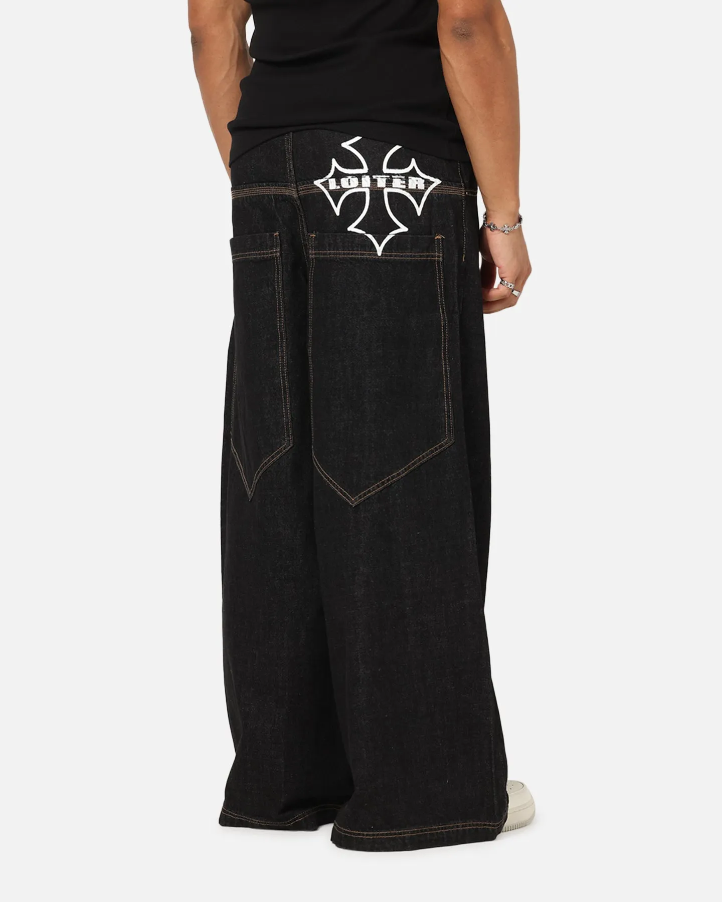 Quick Dry Fit ComfortWaistband Loiter Skate Jeans Black