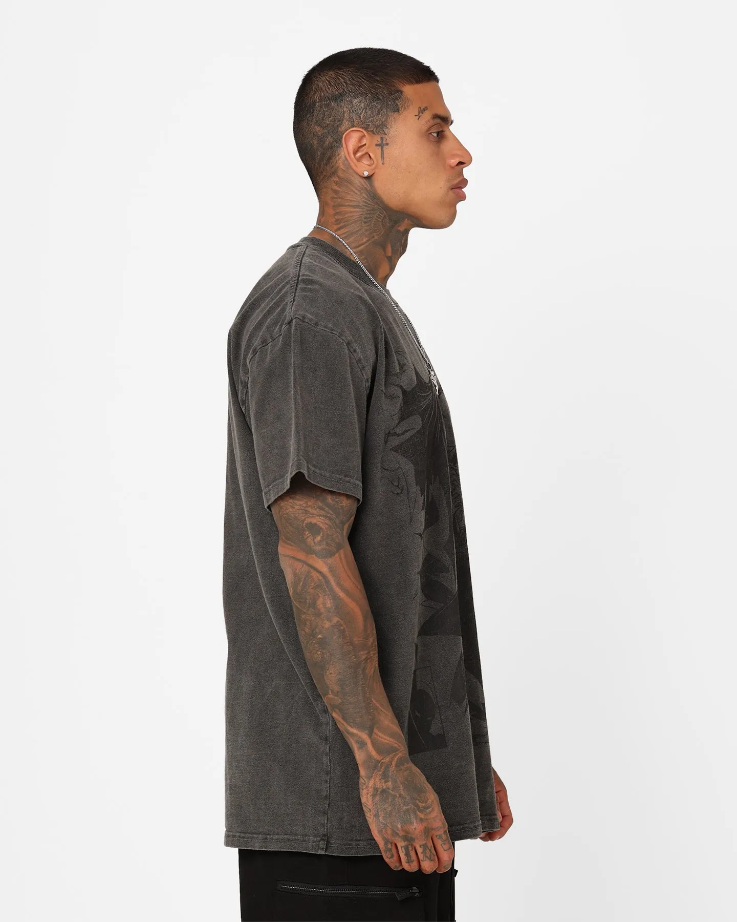 Goat Crew X DC Batman Issue #423 Noir Heavyweight Vintage T-Shirt Black Wash Breathable Fit Solid Color