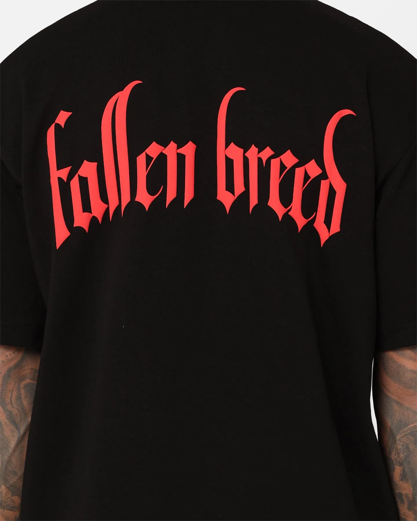 Fallen Breed Monogram T-Shirt Black/Red Cozy Fit Smooth Look