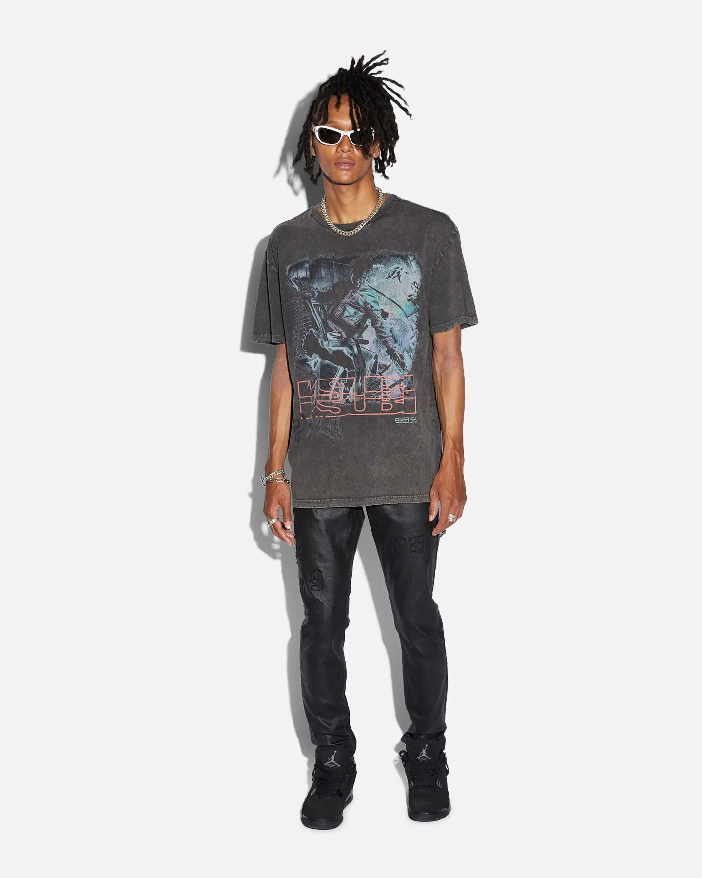 Ksubi X Juice Wrld Super Juice Biggie T-Shirt Black Travel Comfort Oversized Silhouette
