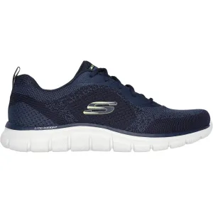 Skechers Mens Track Glendor Shoe Navy/Lime Sail Vibe Memory Foam Wellness Seekers