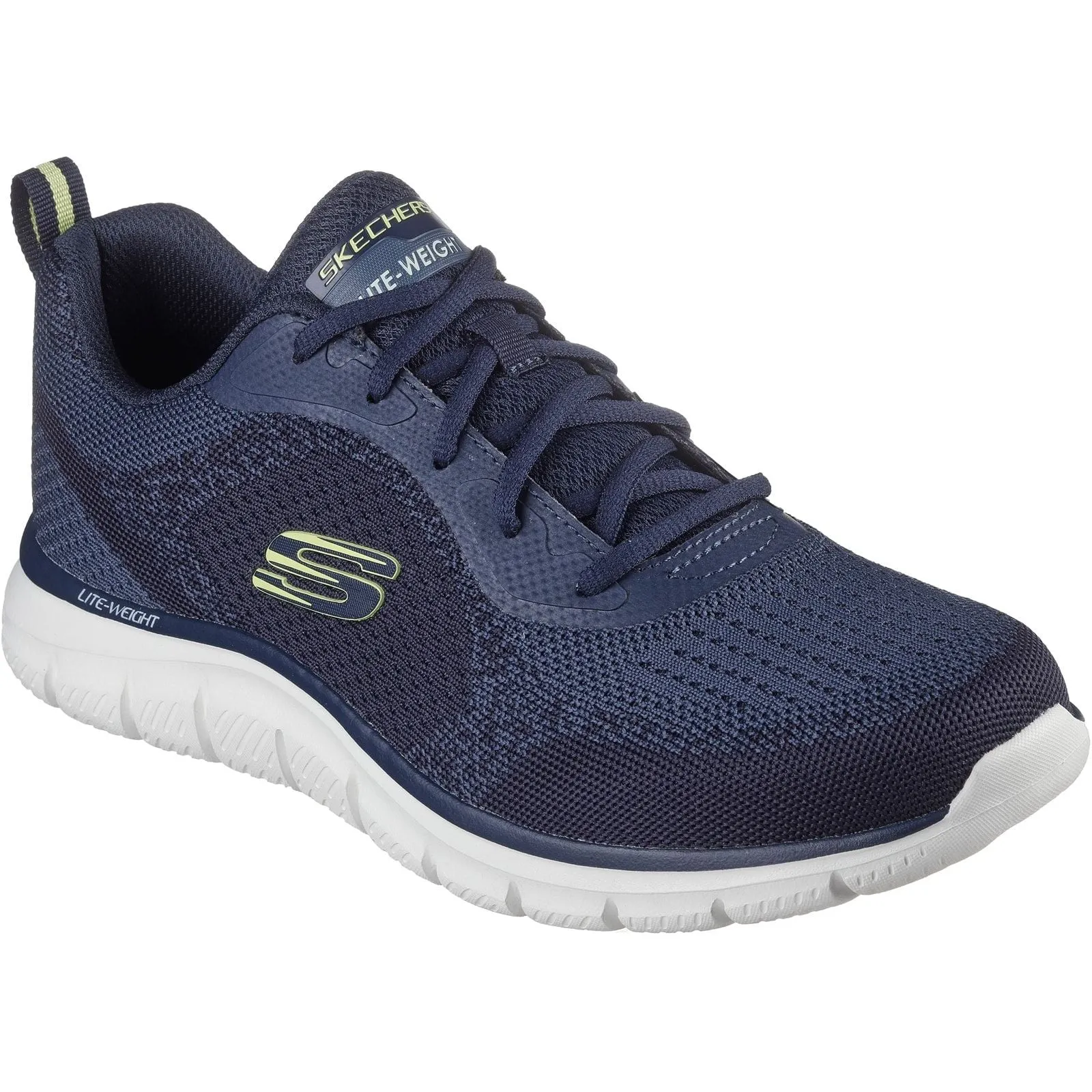 spring fresh Skechers Mens Track Glendor Shoe Navy/Lime
