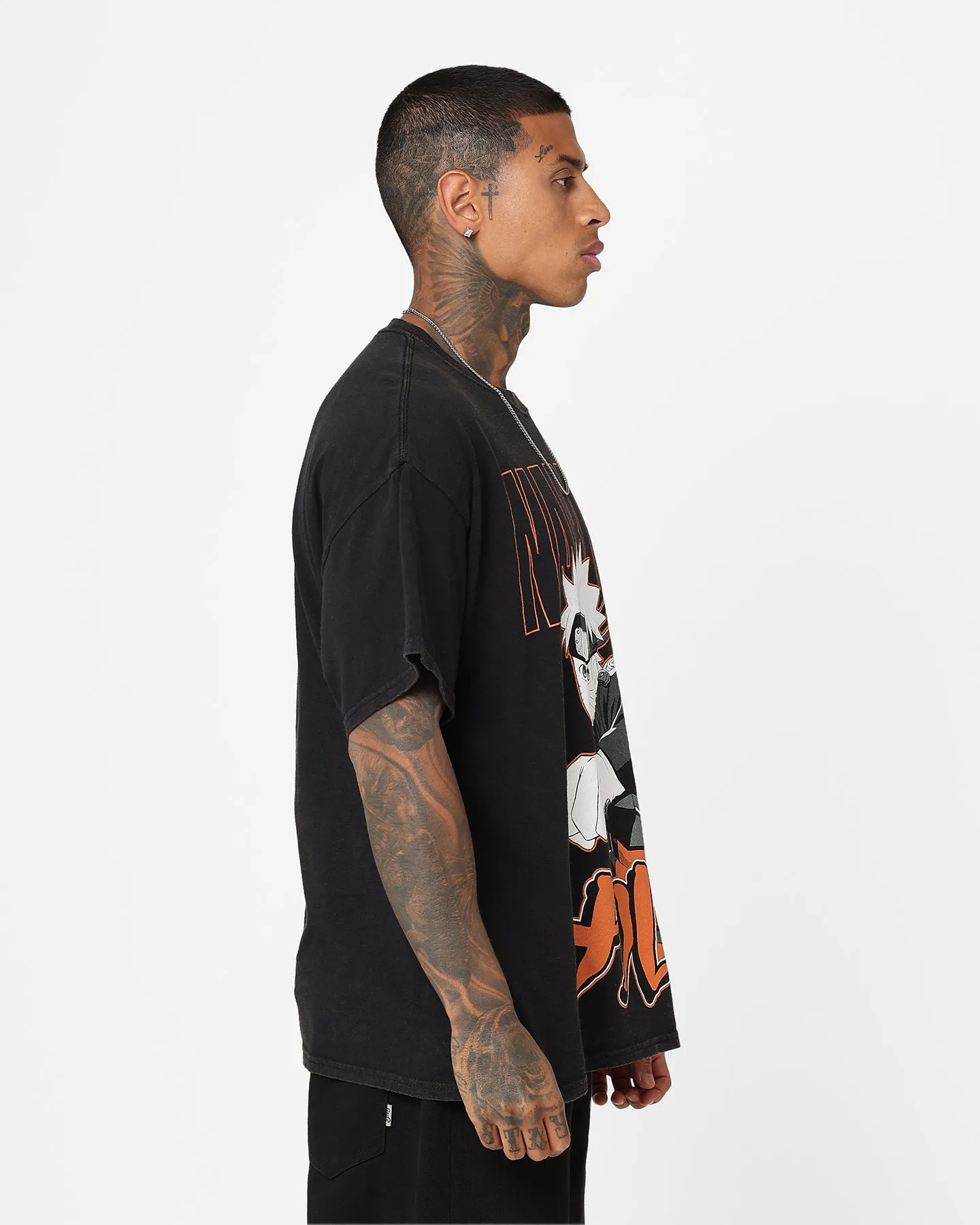Cozy Wardrobe Goat Crew X Naruto Naruto Vintage T-Shirt Black Wash