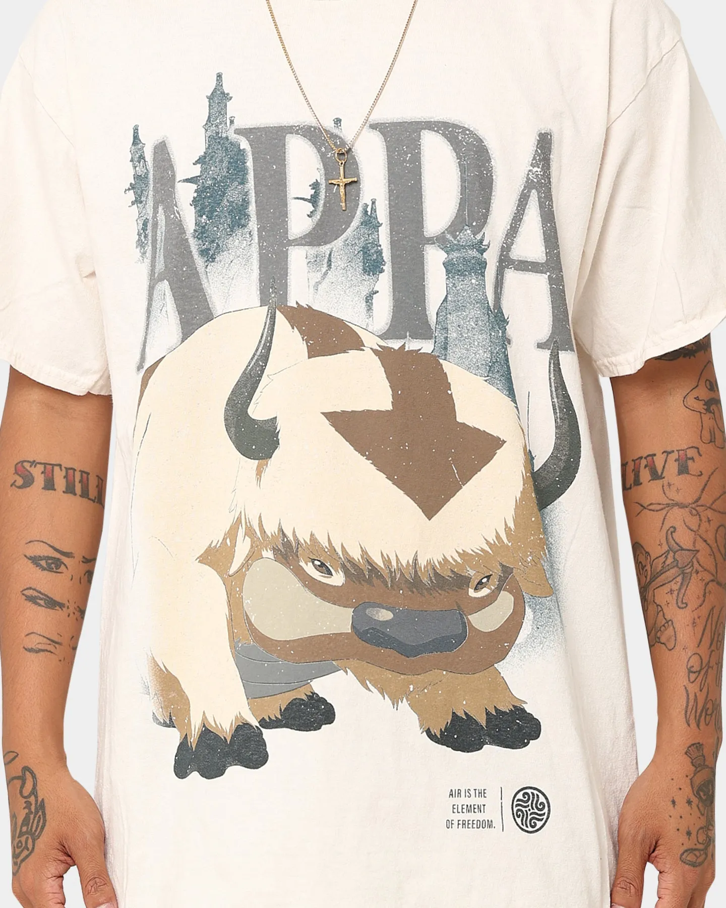 sports performance Goat Crew X Avatar: The Last Airbender Appa Vintage T-Shirt Off White