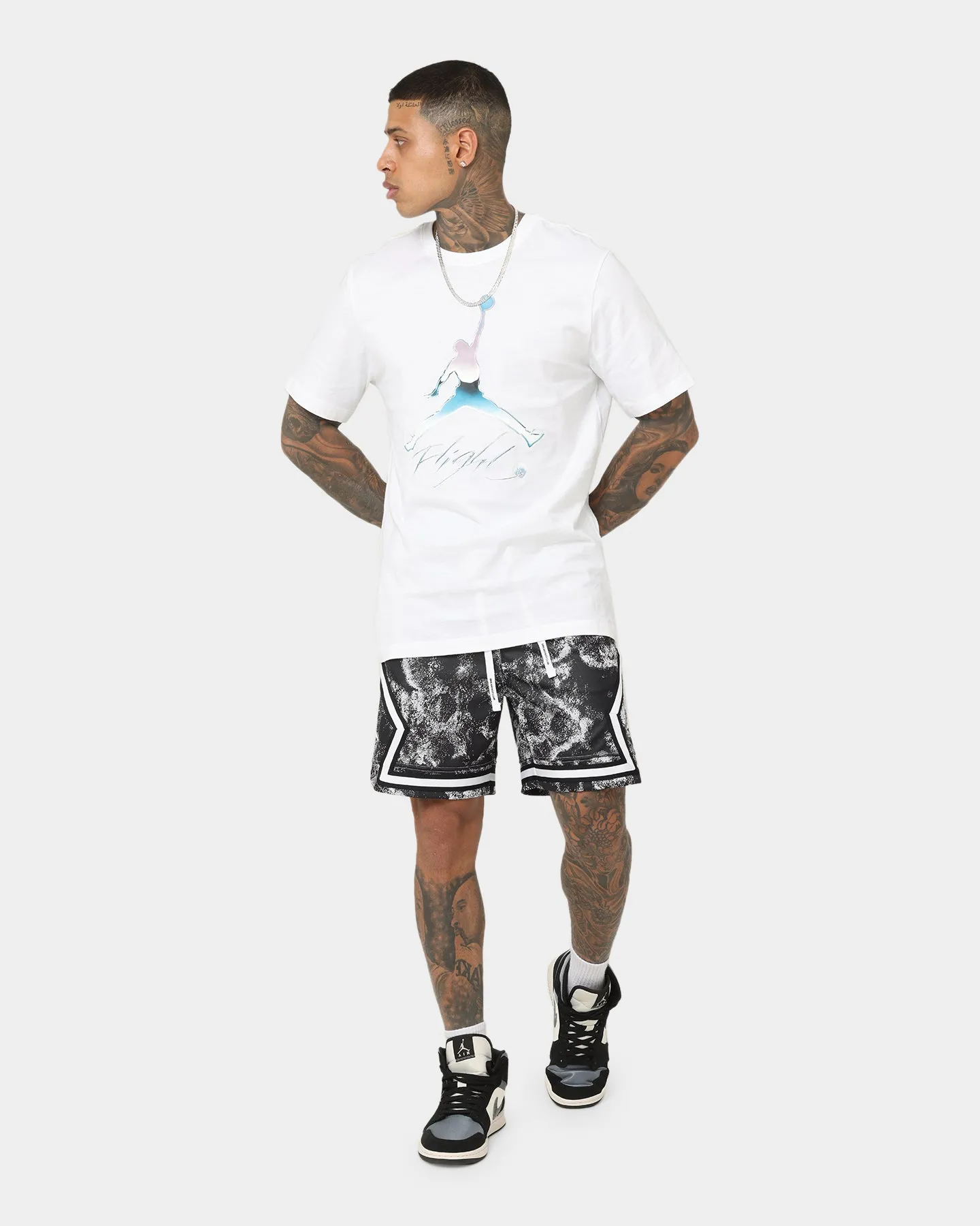 Soft and Flexible Jordan Brand Graphic T-Shirt White