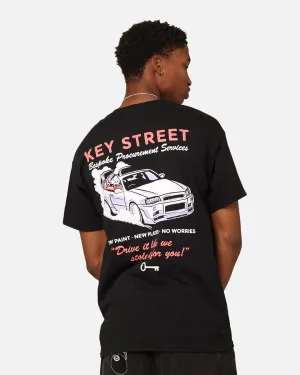 Key Street Bespoke T-Shirt Black Effortless Wear hypoallergenic material