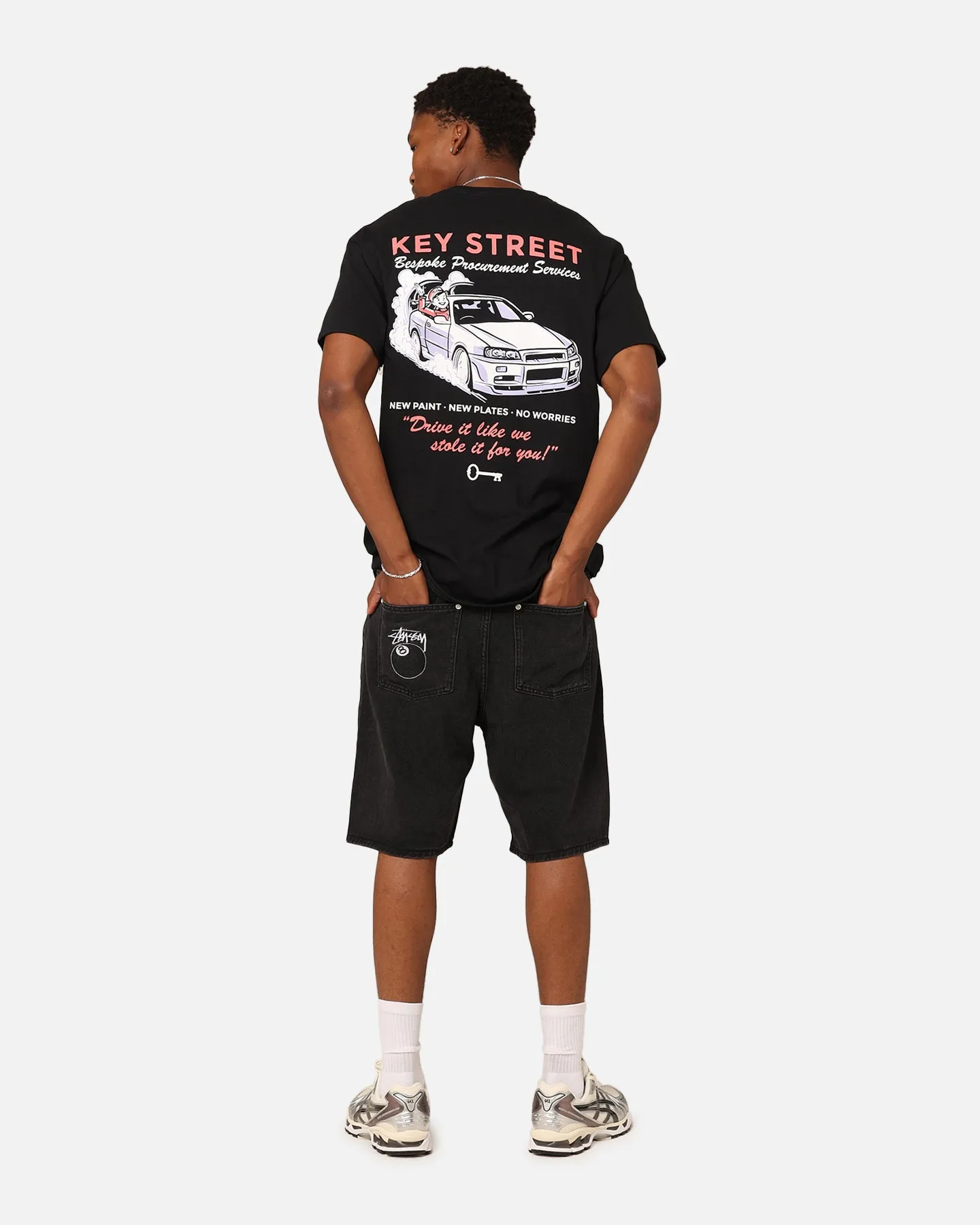 Key Street Bespoke T-Shirt Black Comfy Layer Wear Simple Look