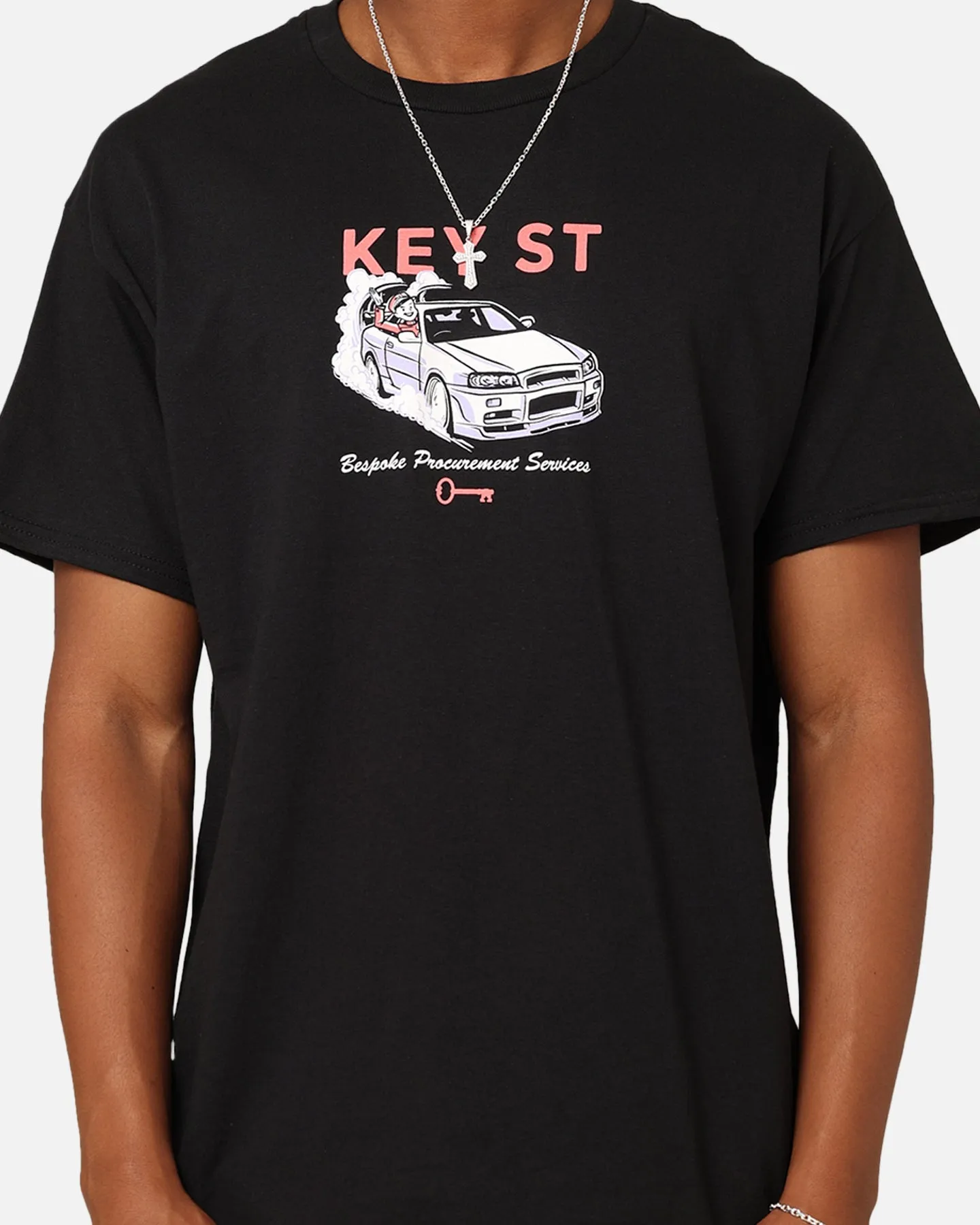 Key Street Bespoke T-Shirt Black Trendy Comfort Fit