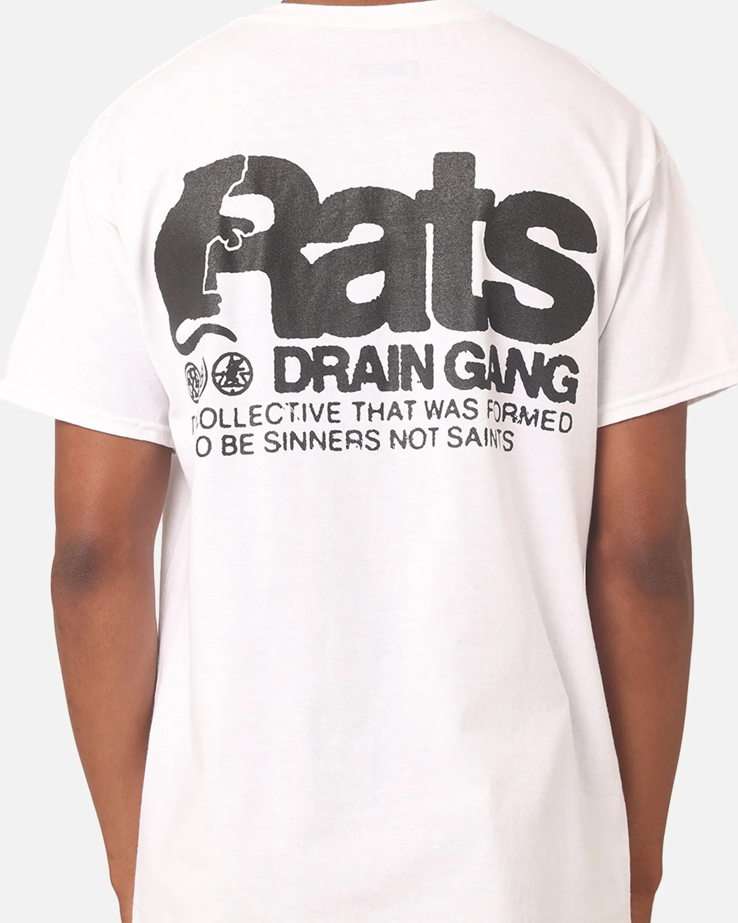 Rats Get Fat Drain Gang T-Shirt White Everyday Look Wear Daily Comfort Style