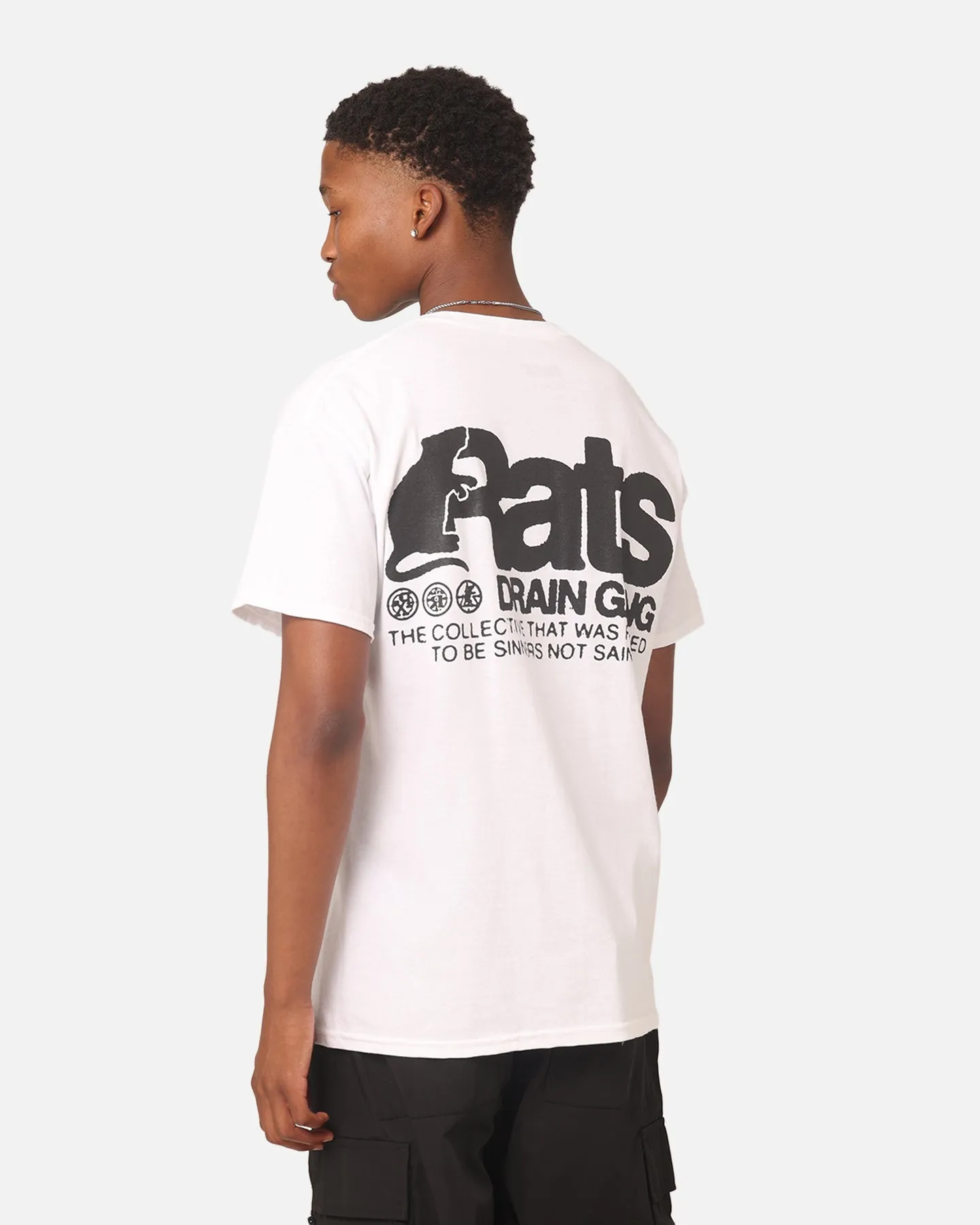 Rats Get Fat Drain Gang T-Shirt White Premium Comfort