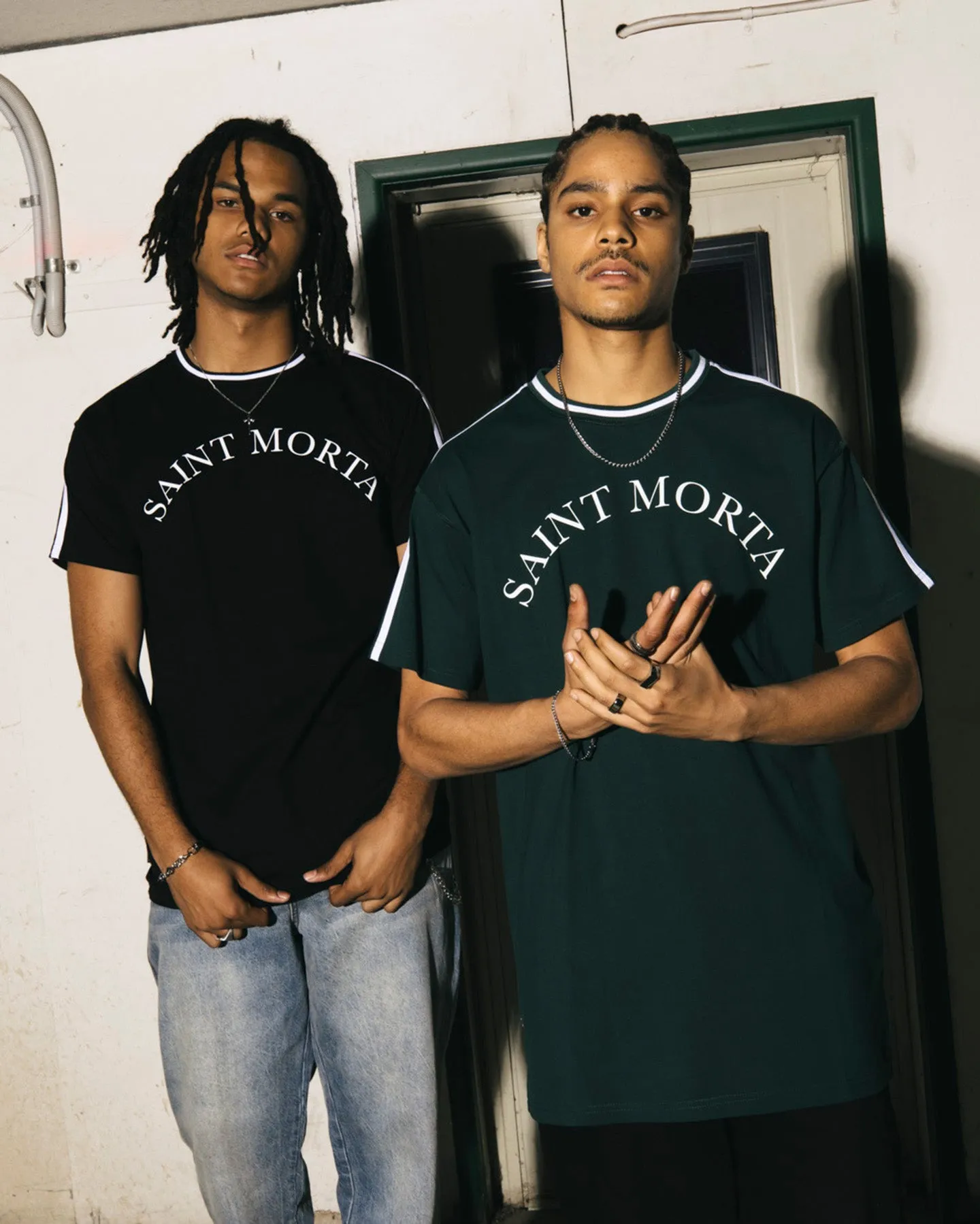 Lightweight Shirt Good stretch Saint Morta College Lafayette T-Shirt Black/White