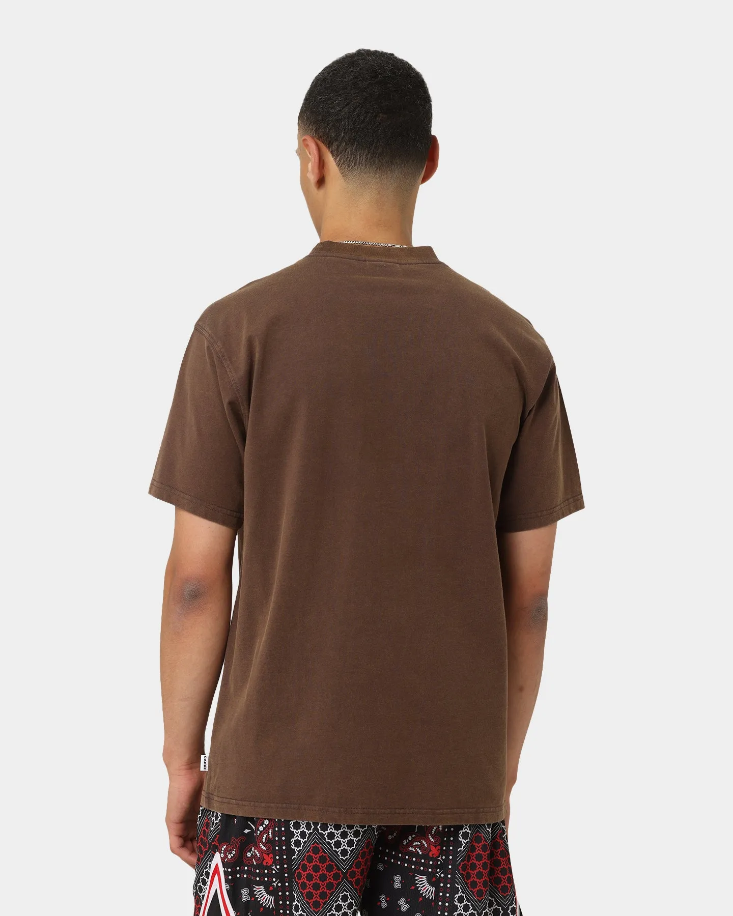 Carr?? Autumn Vintage T-Shirt Washed Brown Comfortable Casual Bold Comfort