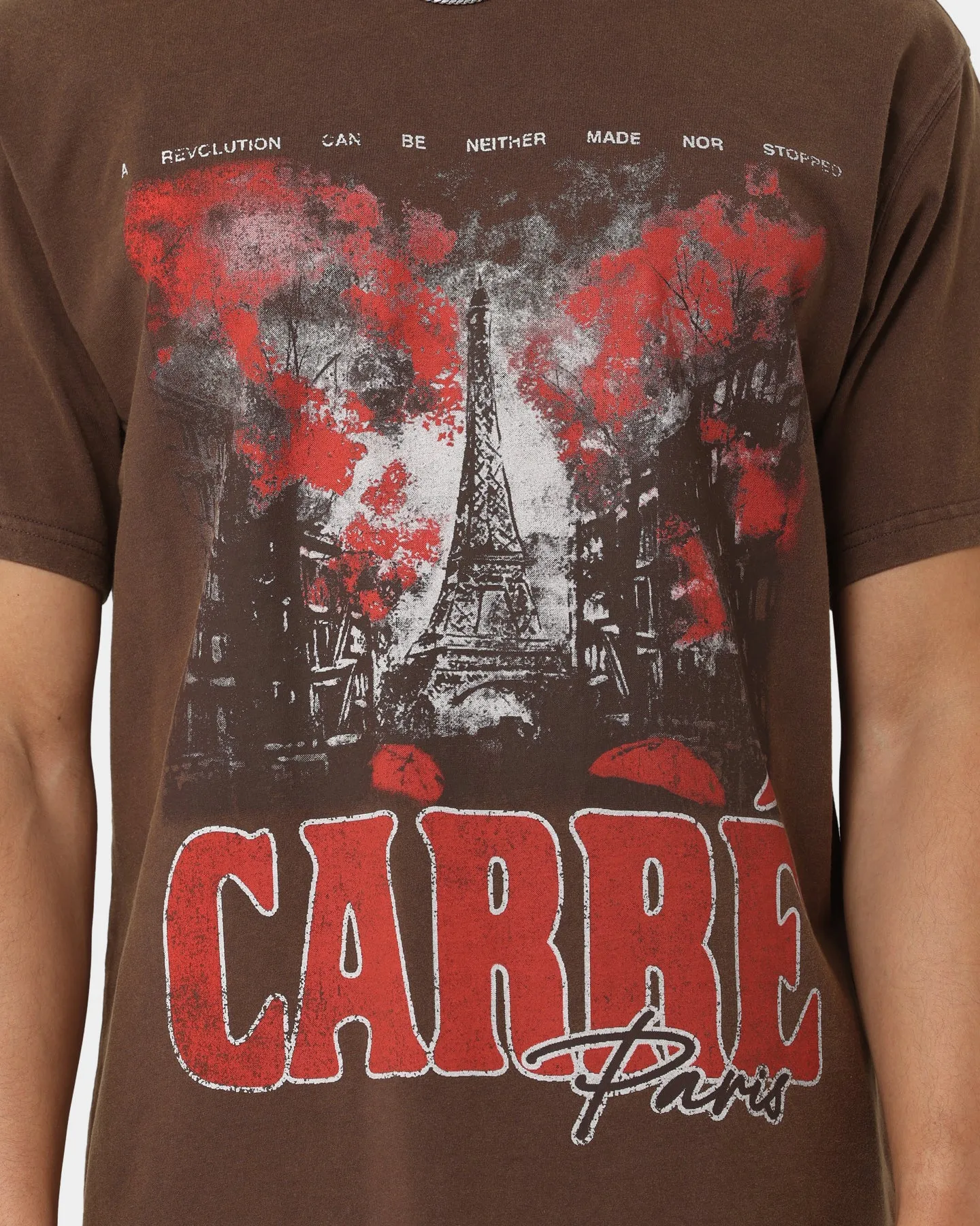 Carr?? Autumn Vintage T-Shirt Washed Brown Lightweight Construction NonRestrictive Cut