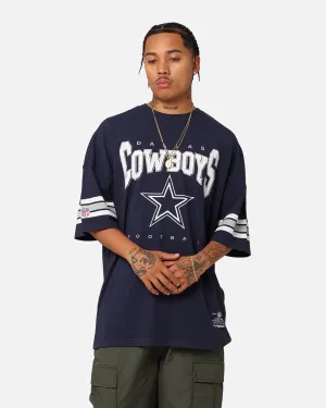 Majestic Athletic Dallas Cowboys Vintage Sport Striped Sleeve T-Shirt Navy men's clothing