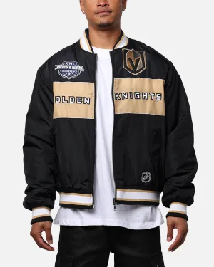 Commuter Style Minimal Utility Majestic Athletics Vegas Golden Knights Moto Jacket Faded Black