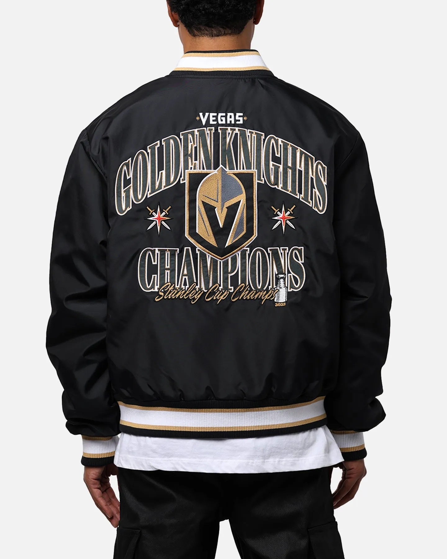 Majestic Athletics Vegas Golden Knights Moto Jacket Faded Black suitable for corporate events