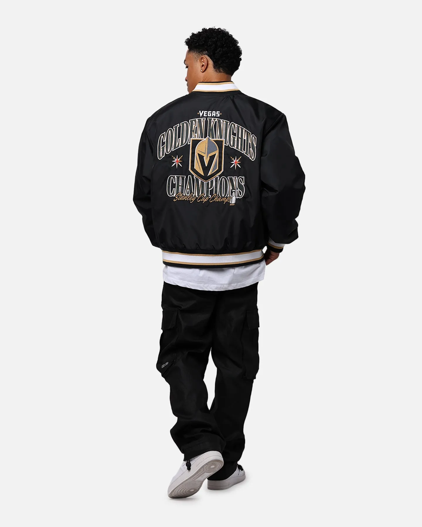Casual Warmth Majestic Athletics Vegas Golden Knights Moto Jacket Faded Black
