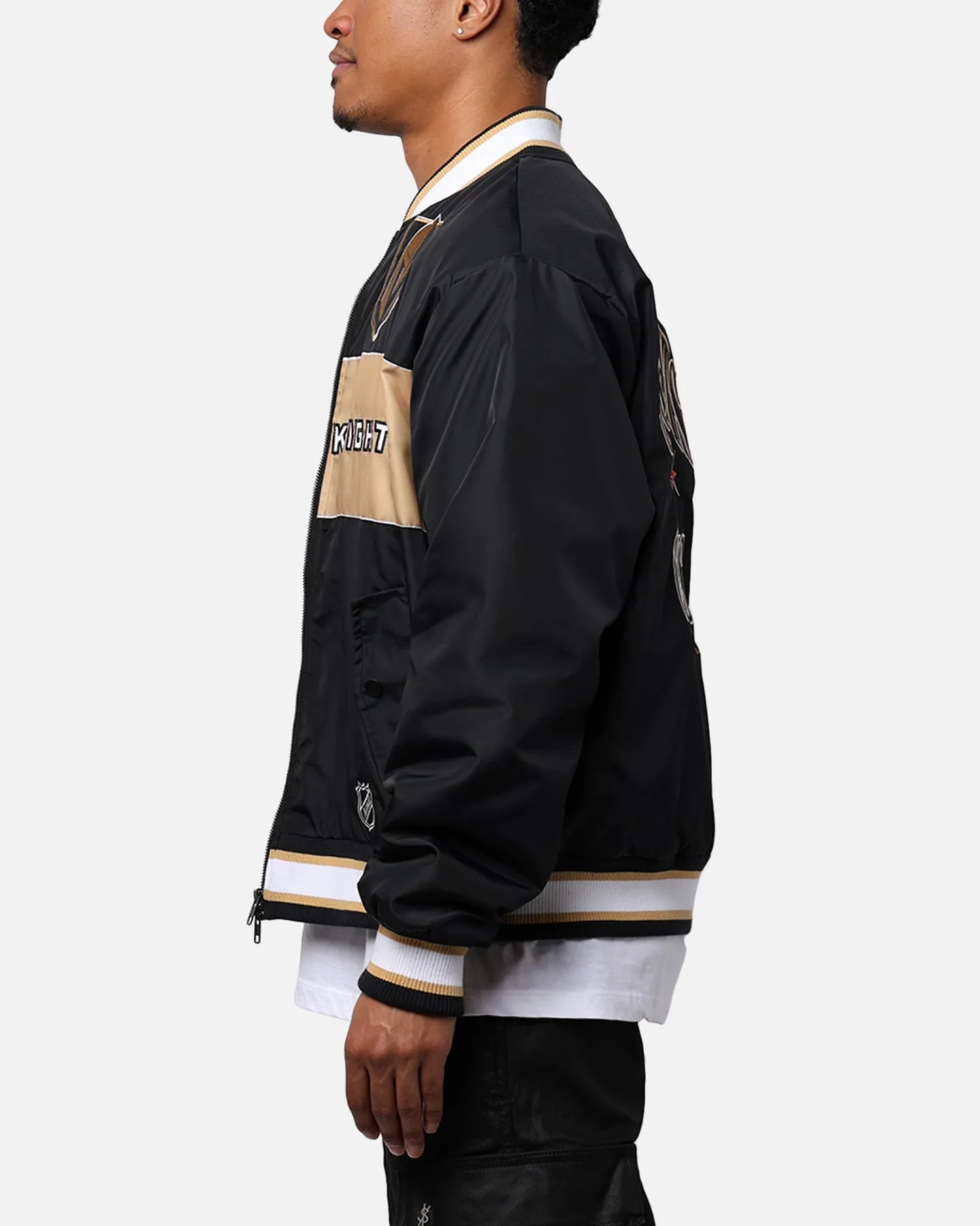 Majestic Athletics Vegas Golden Knights Moto Jacket Faded Black suitable for exercise