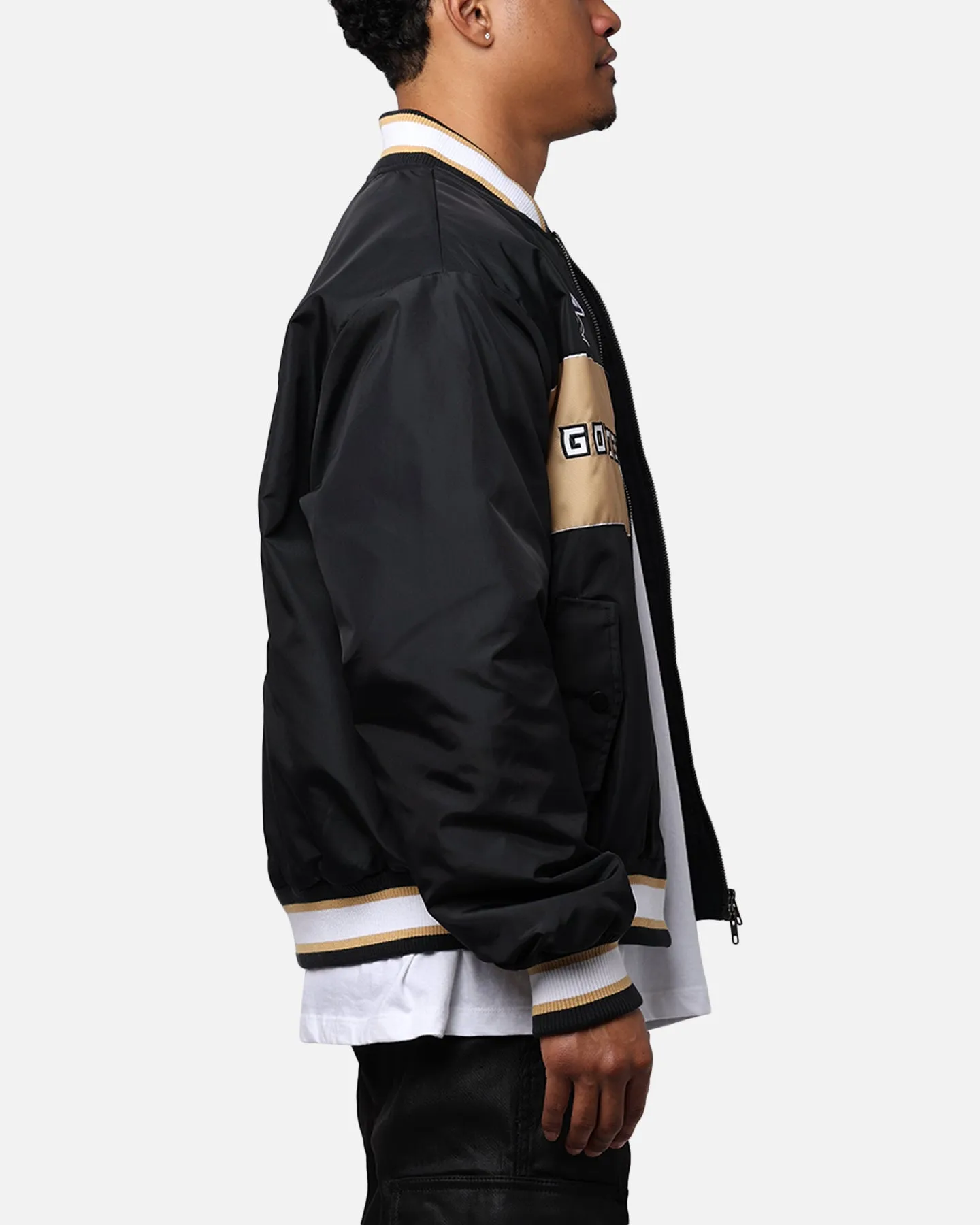 Majestic Athletics Vegas Golden Knights Moto Jacket Faded Black Free Motion Design Smart Wear