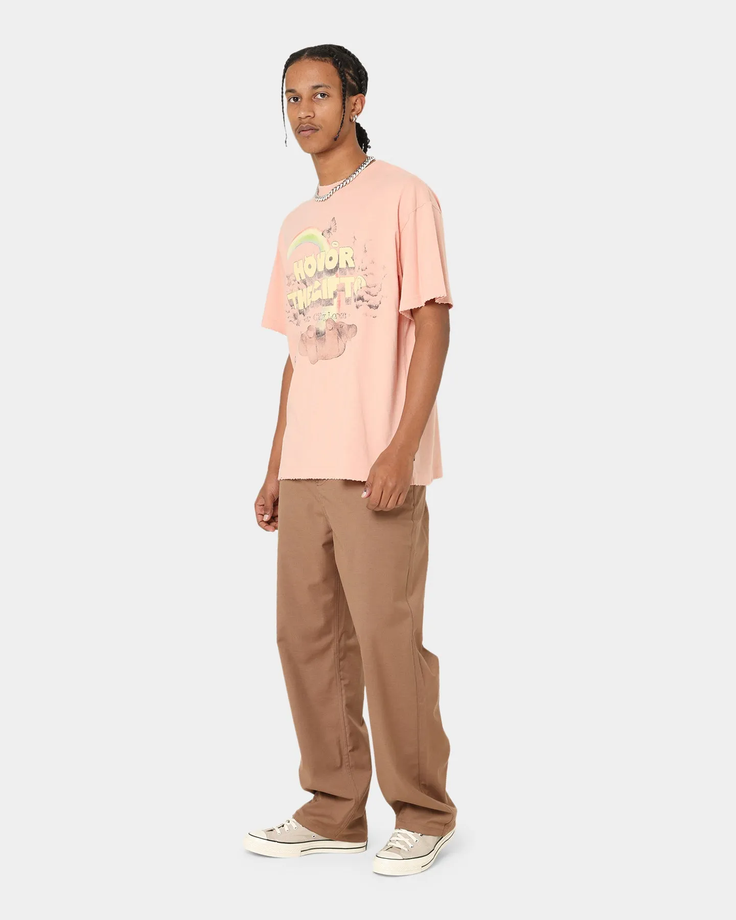 Sweat Absorbent fade resistant color Honor The Gift Palms T-Shirt Peach