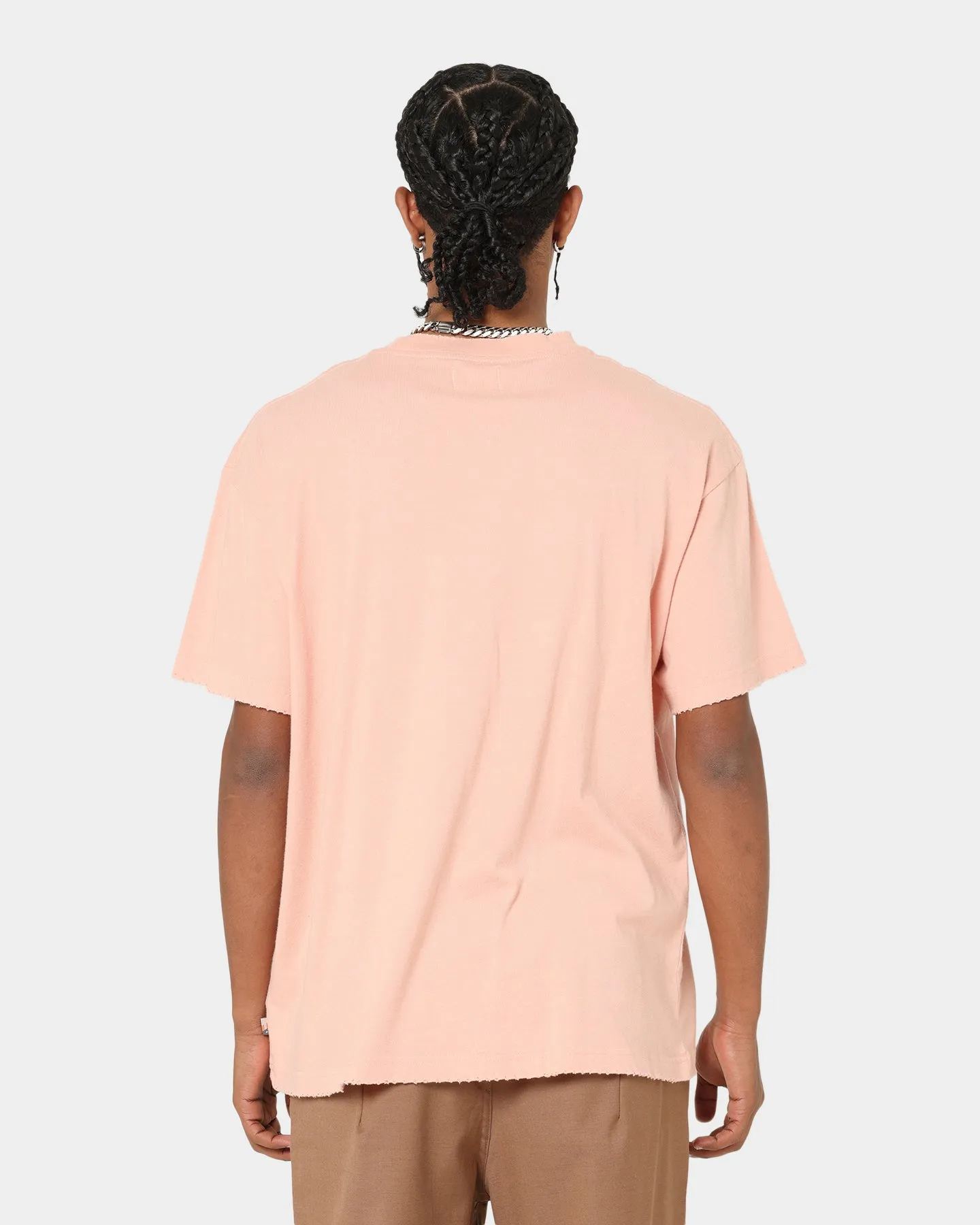 Honor The Gift Palms T-Shirt Peach Layerable Look Easygoing Design