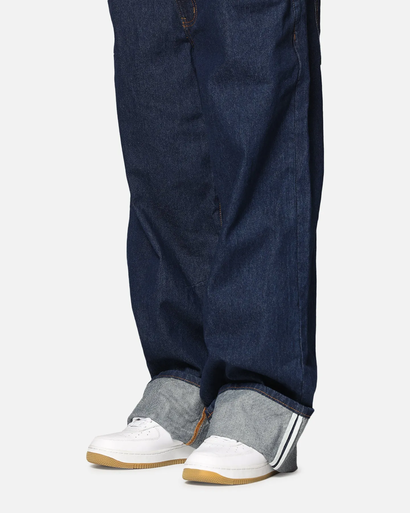 Durable Design Casual Wear Saint Morta Amplus Selvedge Cuffed Jeans Indigo/Tan