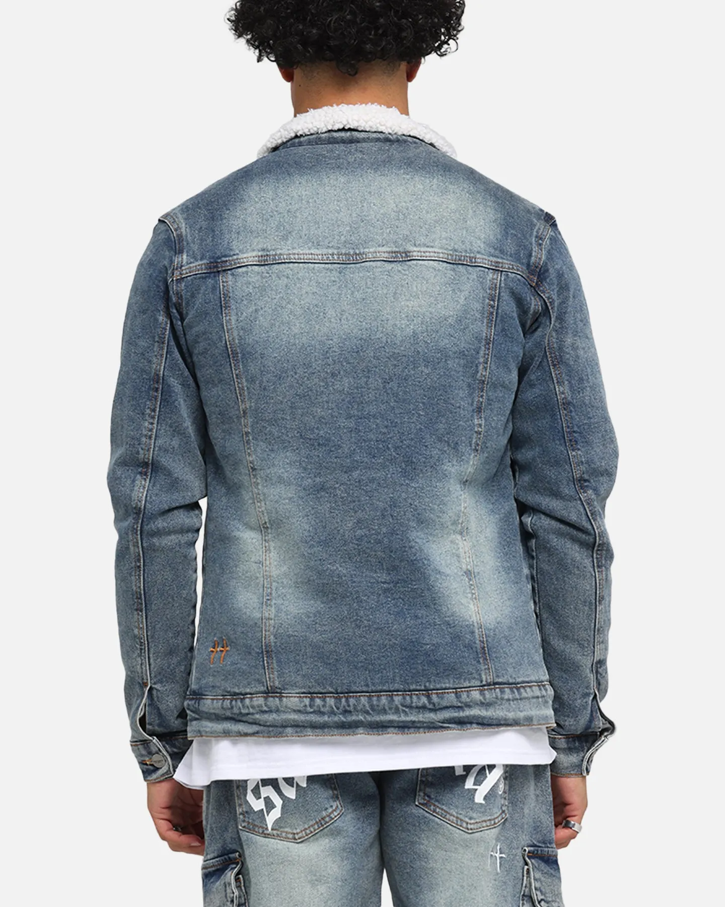 Saint Morta Sherpa Denim Jacket Dirty Denim complementary item bus ride