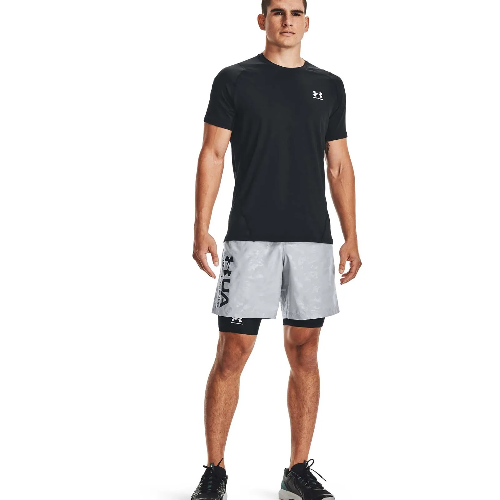 Under Armour HeatGear Armour Mens Long Shorts Hero Glow Vented Panels