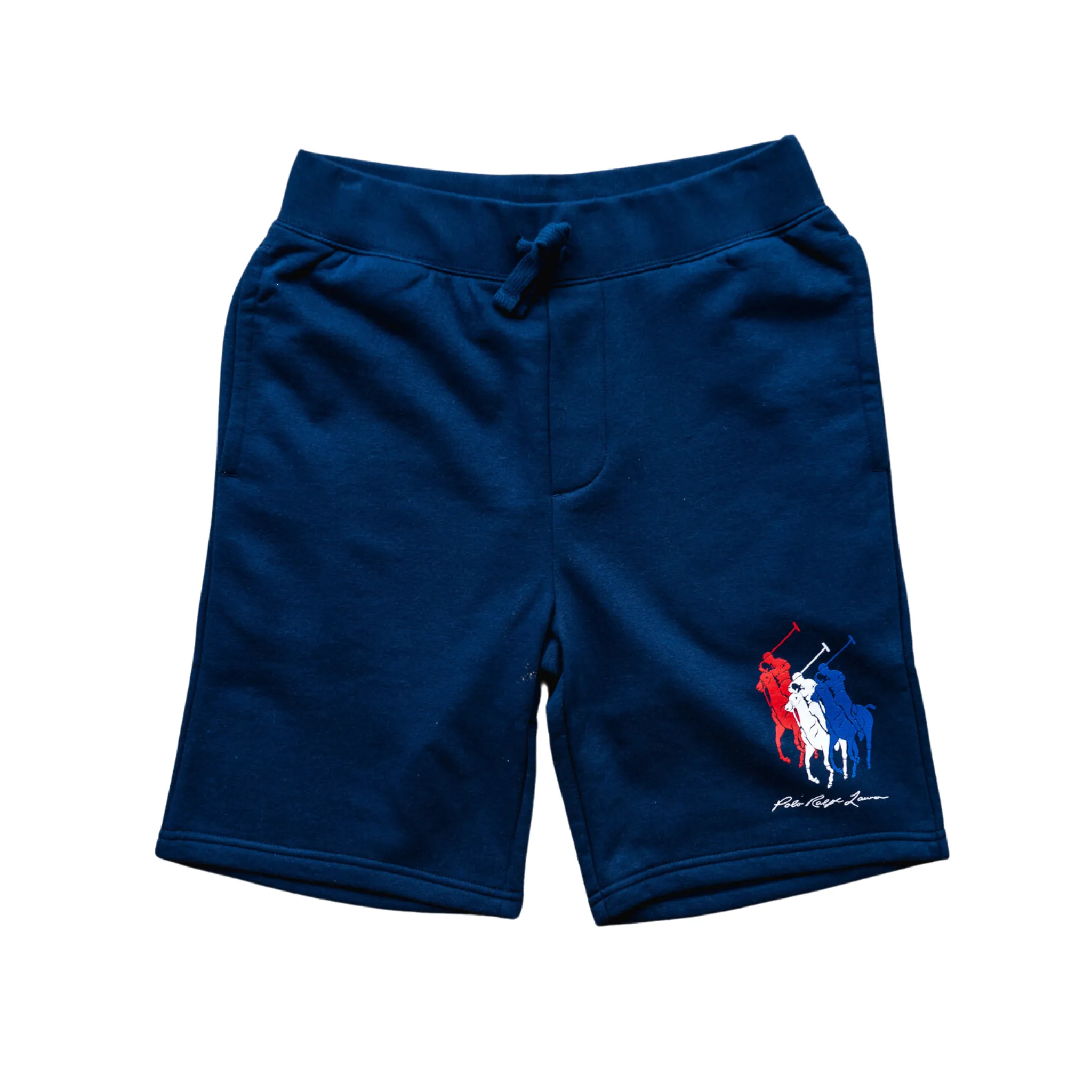 RecycledBlend Polo Ralph Lauren 8.5-Inch Triple Logo Fleece Short (Navy)