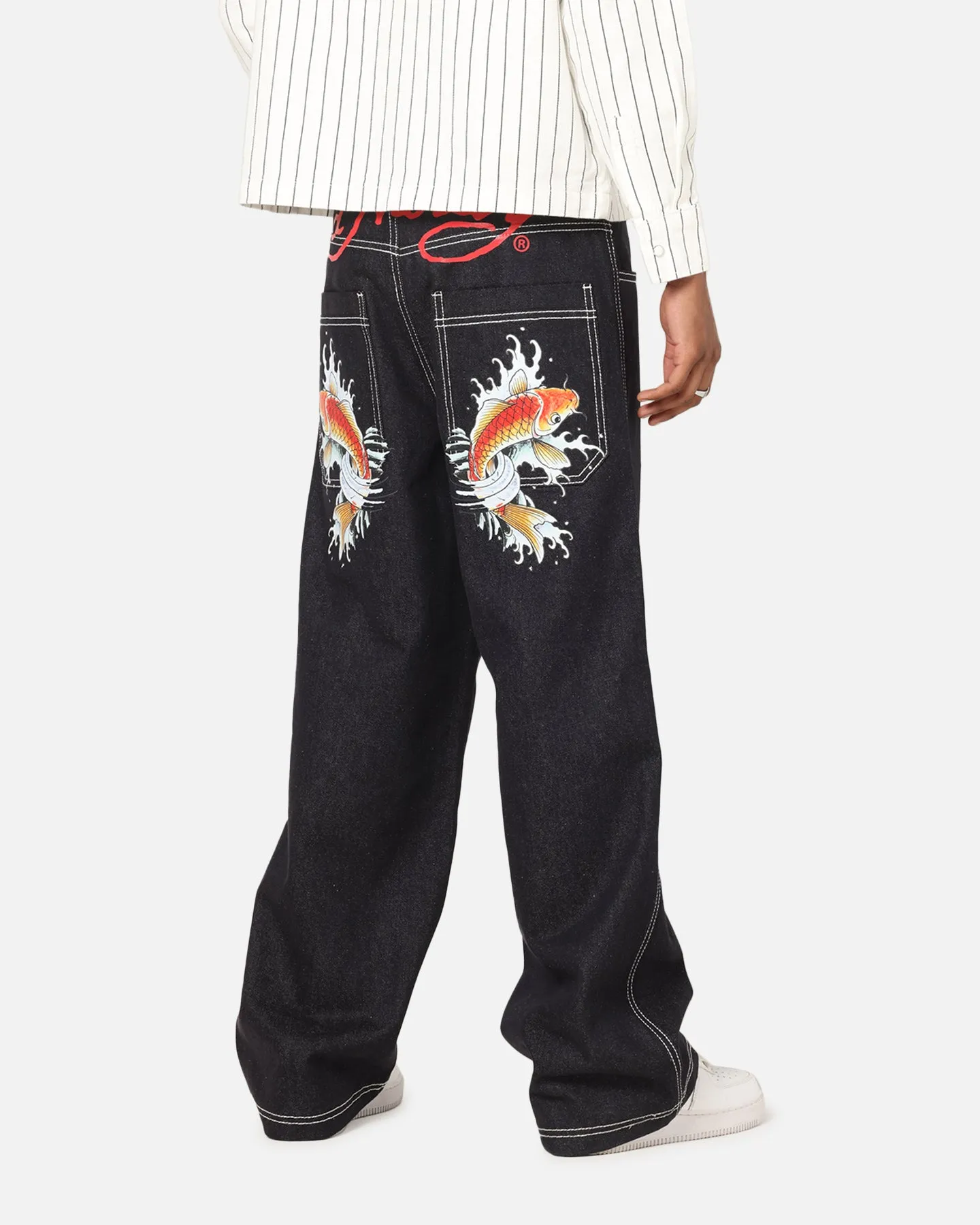Ed Hardy Koi Jeans Indigo PermeableCloth