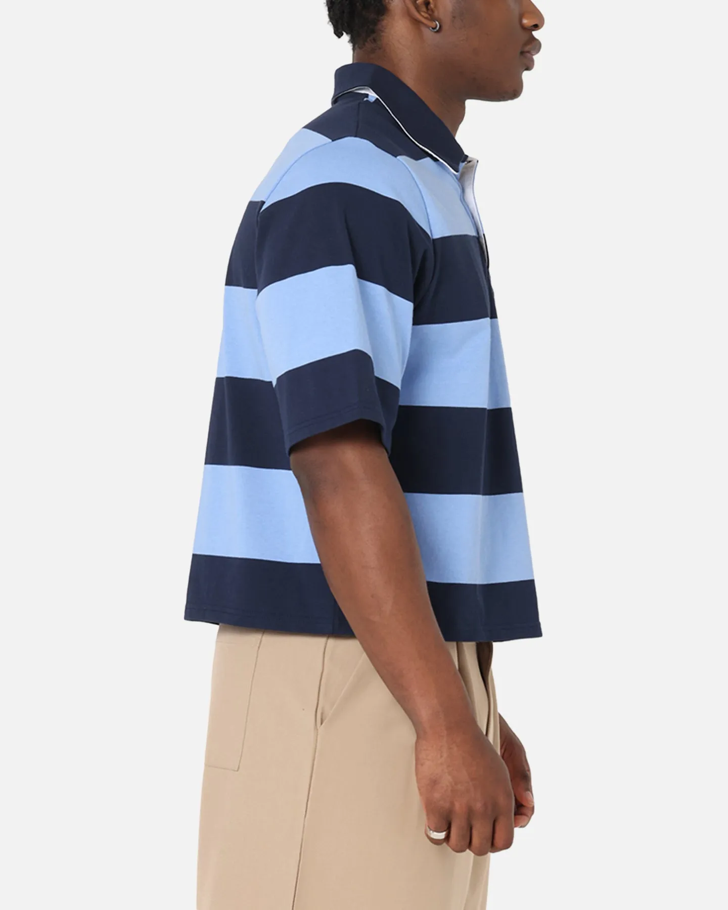 Lightweight Knit Active Fit XXIII Rugby Polo T-Shirt Navy/Blue