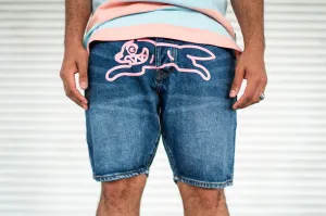 Warm Socks Organic Cotton Certification Pink Jean Shorts