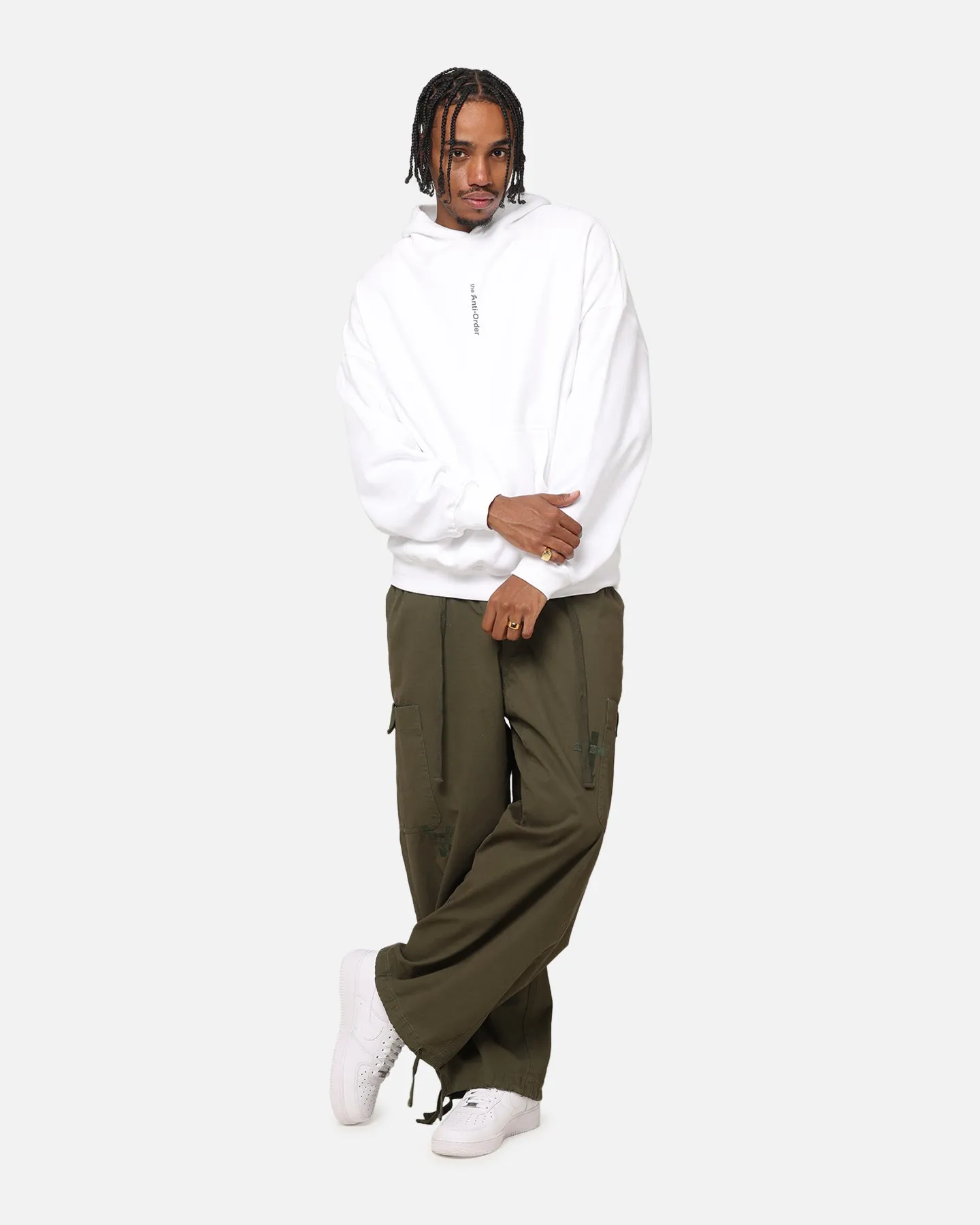 All Season Staple Cozy Energy The Anti Order Process Boxy Hoodie White