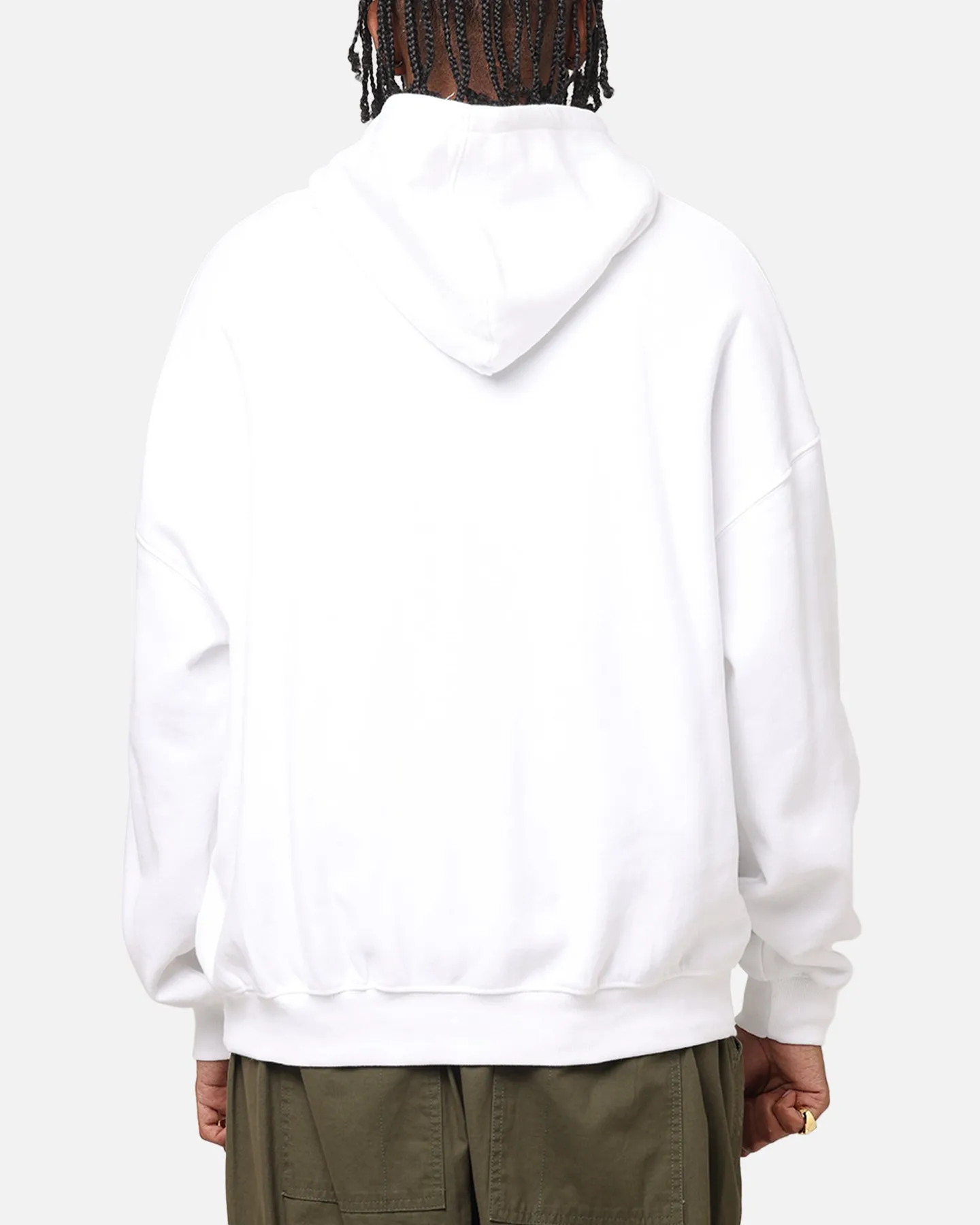 Organic Cotton Ivy League style The Anti Order Process Boxy Hoodie White