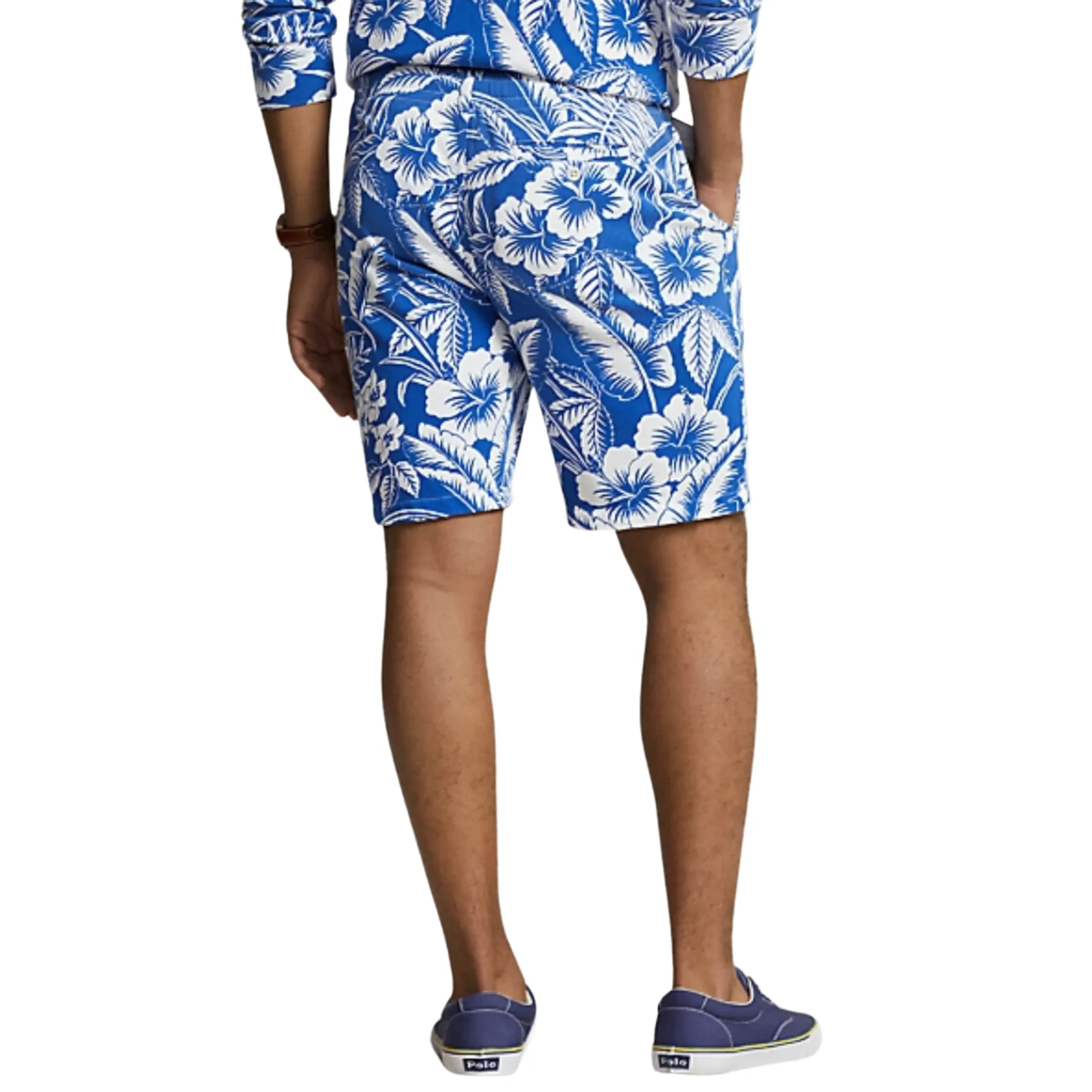 Polo Ralph Lauren 8.5 Inch Tropical Floral Spa Terry Short (Monotone Tropical) Athletic Apparel Suburb Ease