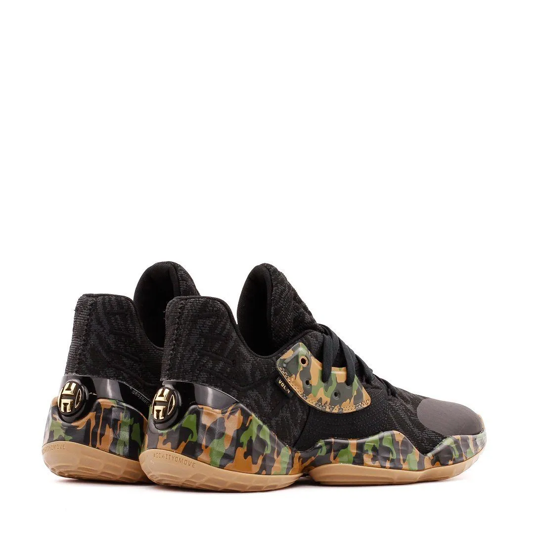 Balanced Weight Distribution Adaptive Lacing System Adidas Basketball James Harden Vol. 4 Black Camo EF1259