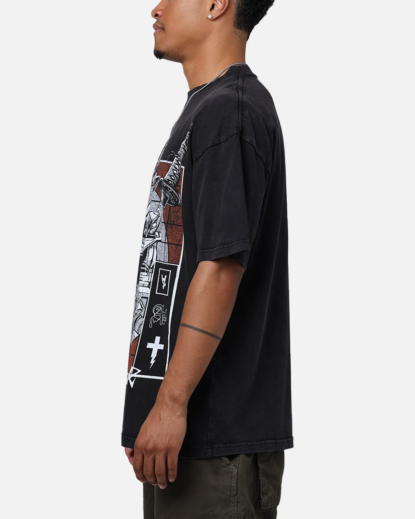 The Anti Order Warrior Clan T-Shirt Black Wash Lightweight Fashion