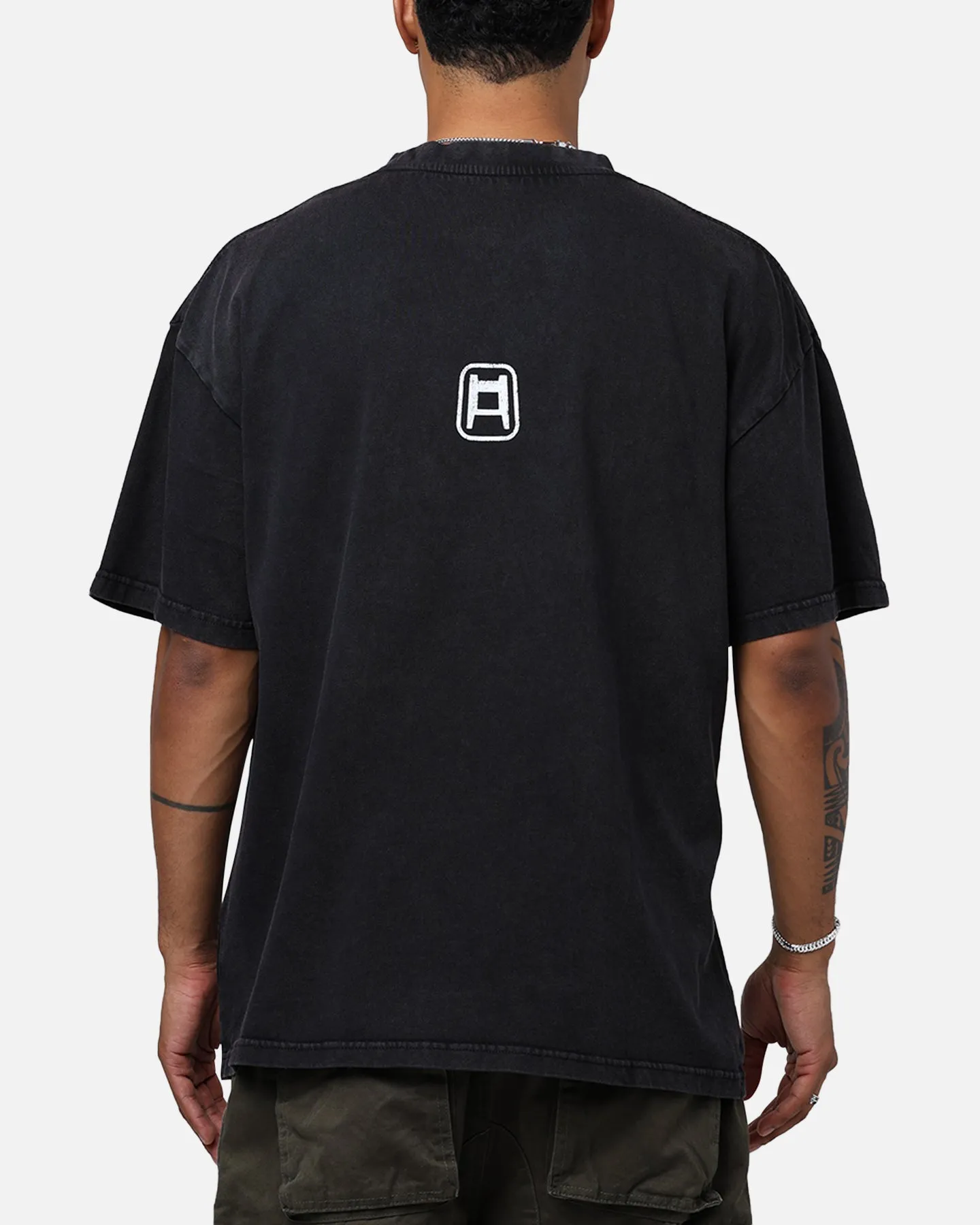 Stylish Day Wear Collared The Anti Order Warrior Clan T-Shirt Black Wash