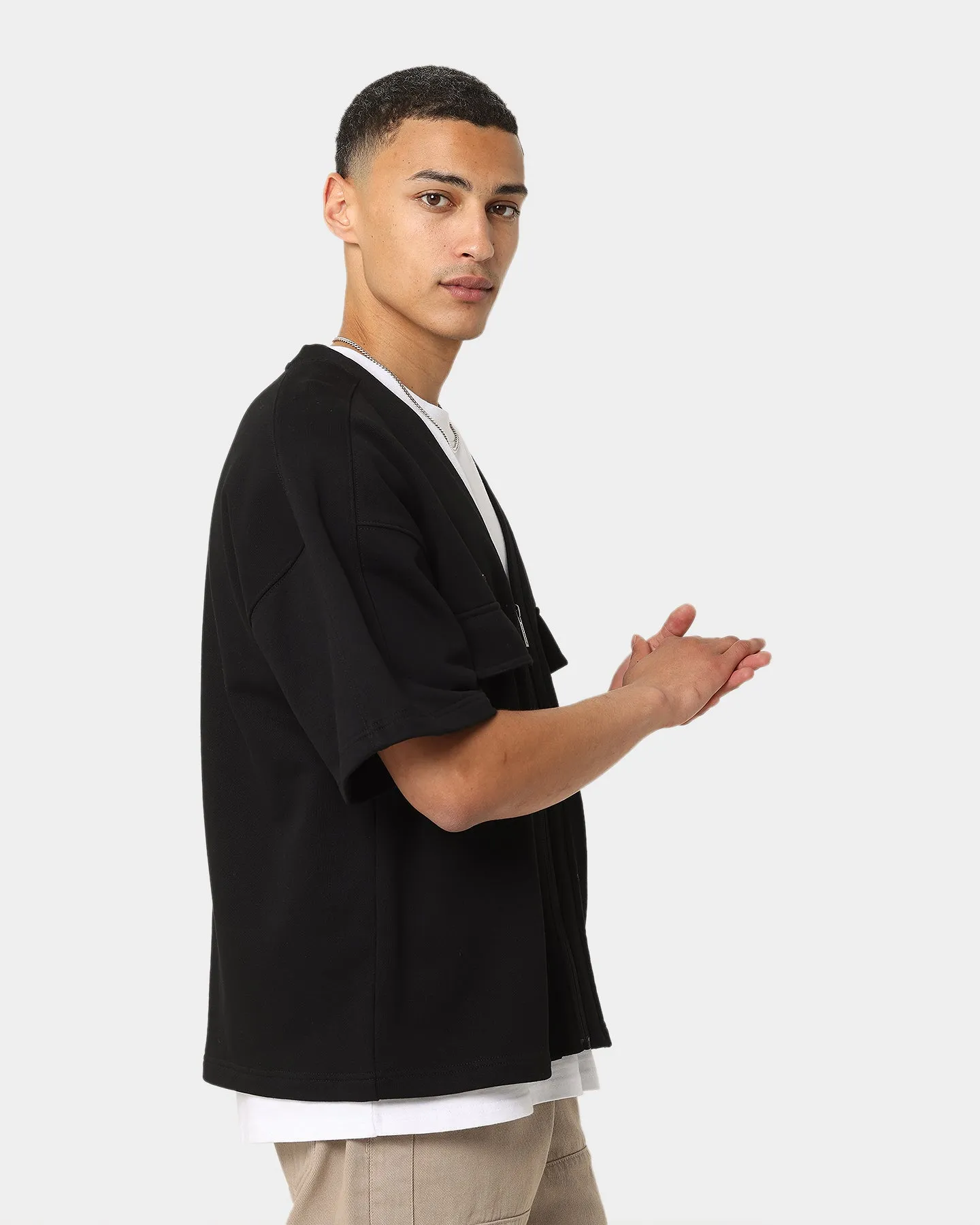 Chill Vibe Carr?? Home Base Zip Up T-Shirt Black
