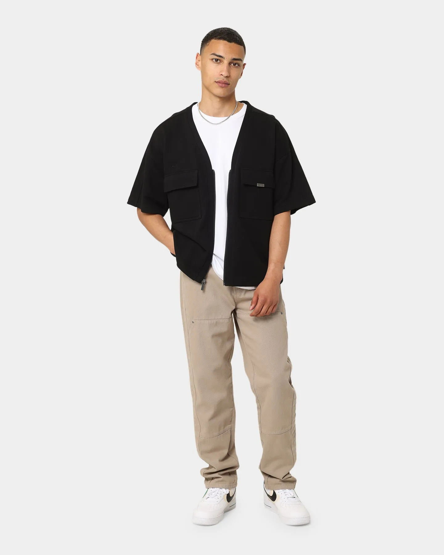 Carr?? Home Base Zip Up T-Shirt Black Non Restrictive Fit