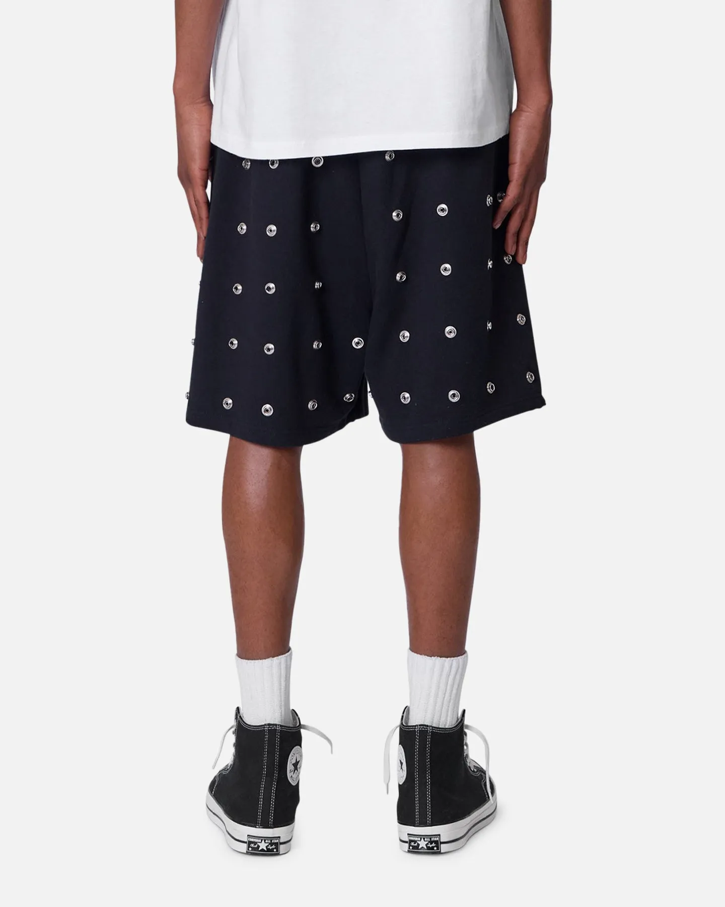 Chill Flex Slim Profile MNML All Over Button Shorts Black
