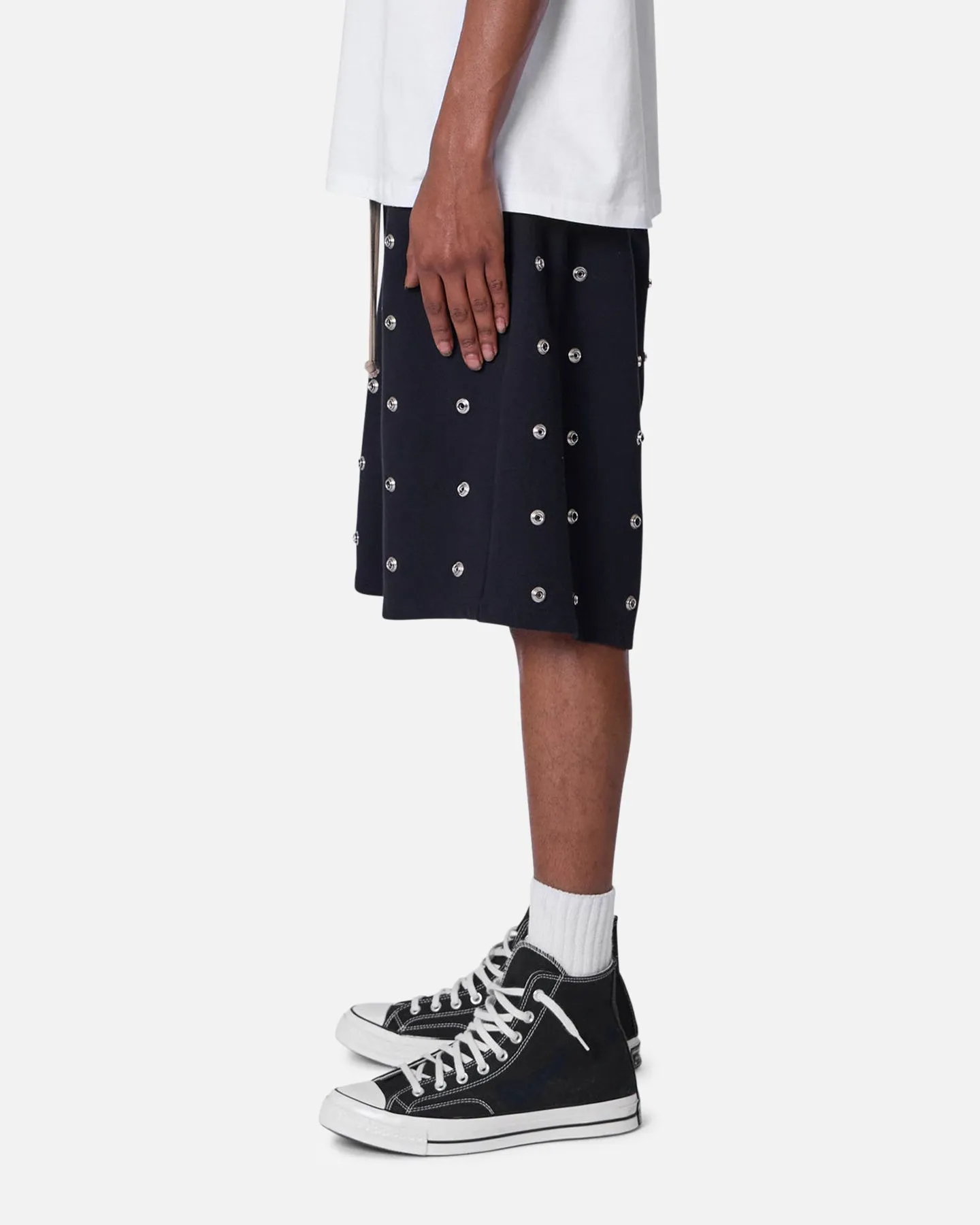 Waterproof Feature MNML All Over Button Shorts Black