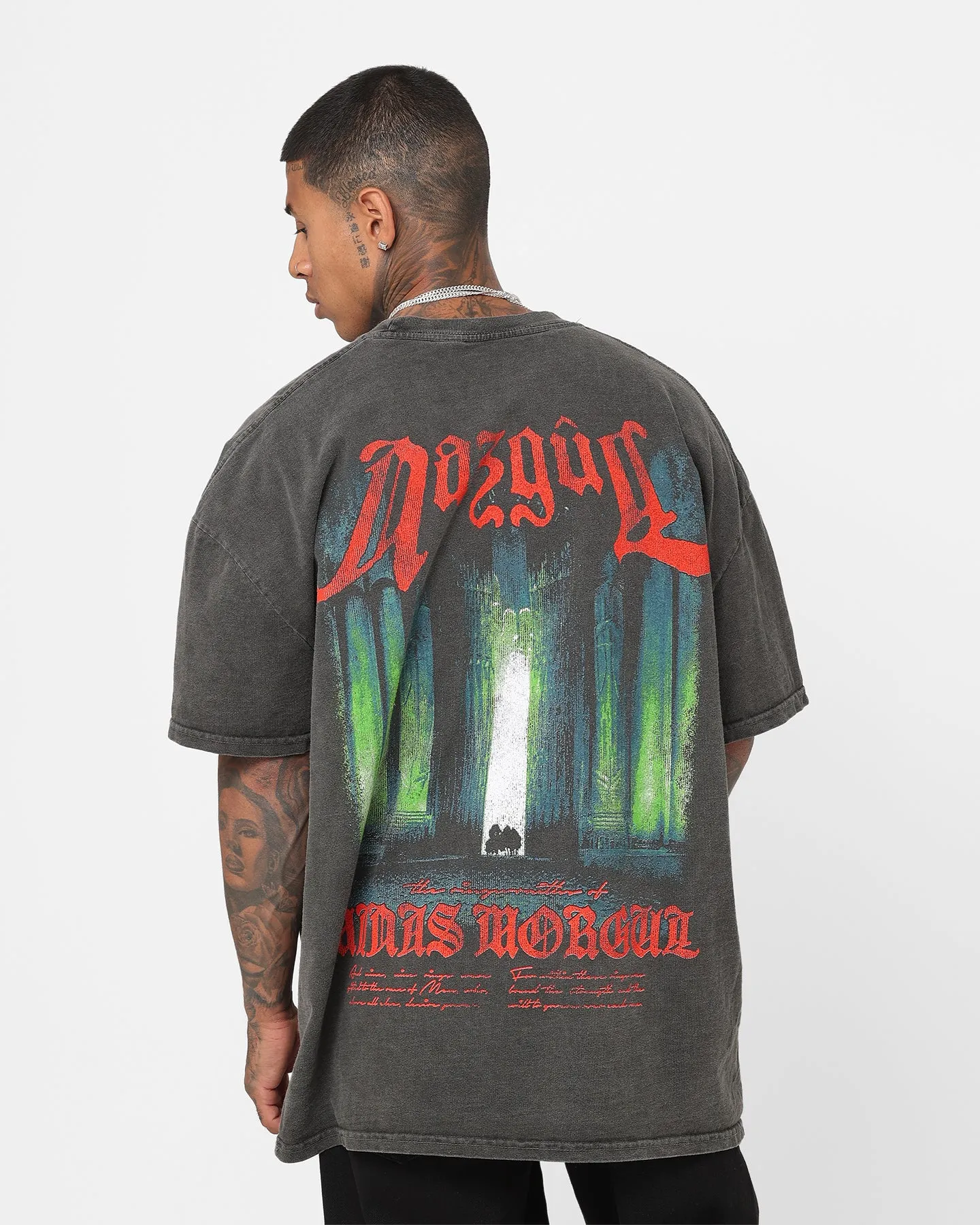 Casual Style Wear American Thrift X The Lord Of The Rings Nazgul Heavyweight Vintage T-Shirt Black Wash