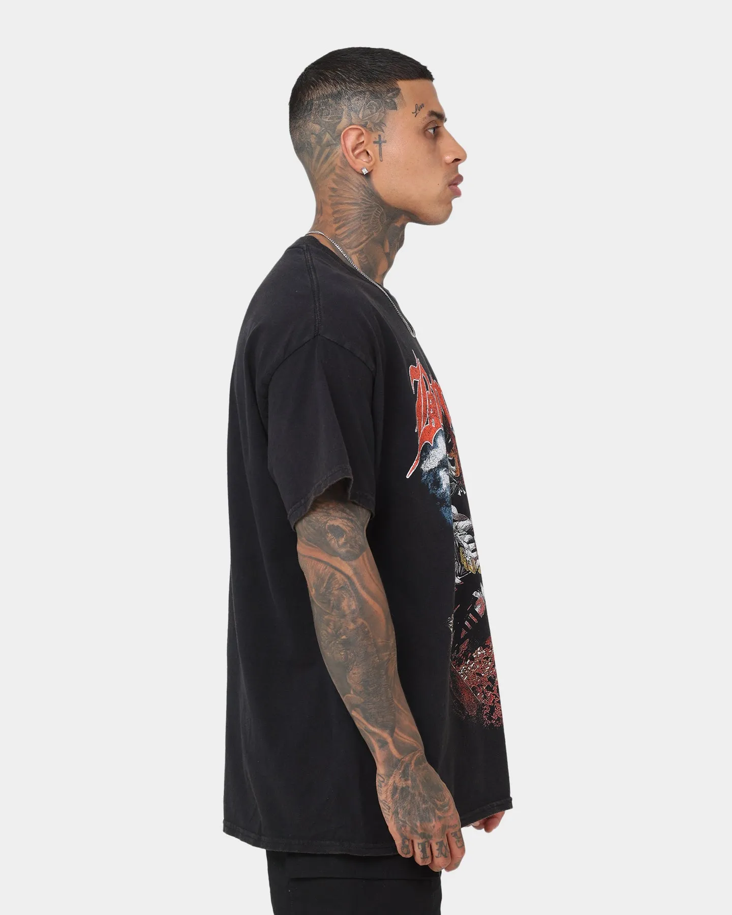 Goat Crew X DC Batman Metal Vintage T-Shirt Black Wash Comfy Design