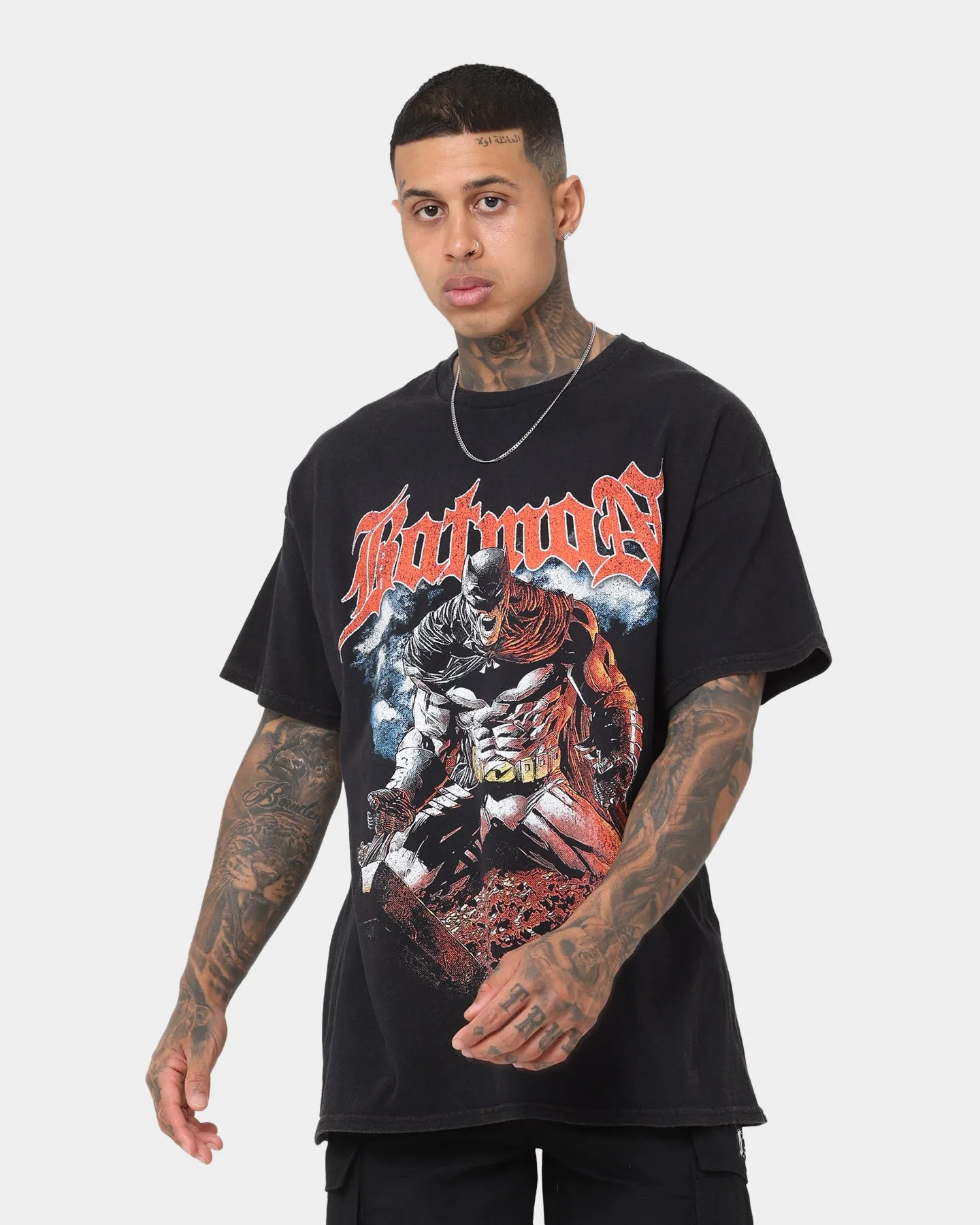 Goat Crew X DC Batman Metal Vintage T-Shirt Black Wash Urban Smart Comfort Apparel
