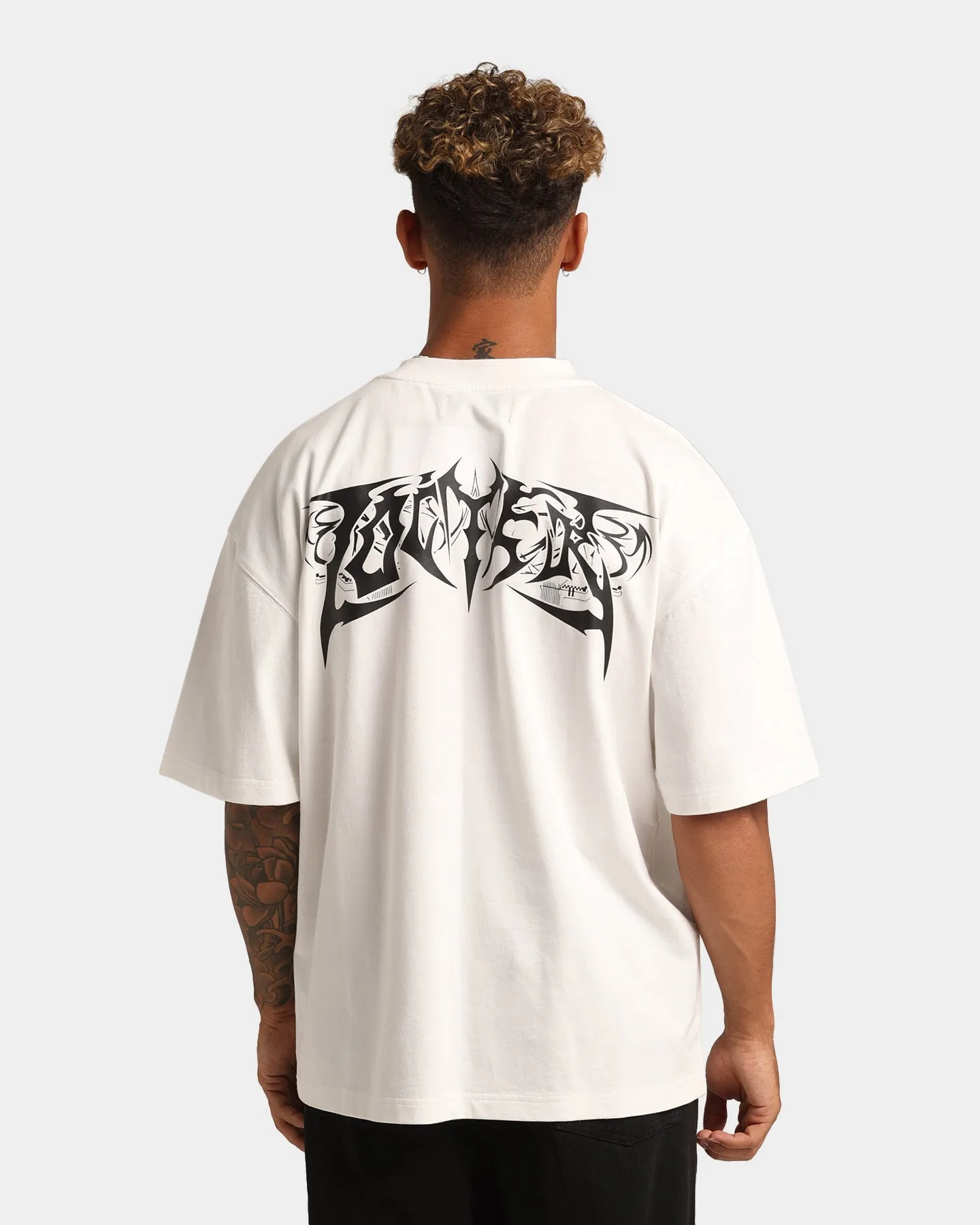 Loiter Anarchy T-Shirt Off White Minimalist Layer
