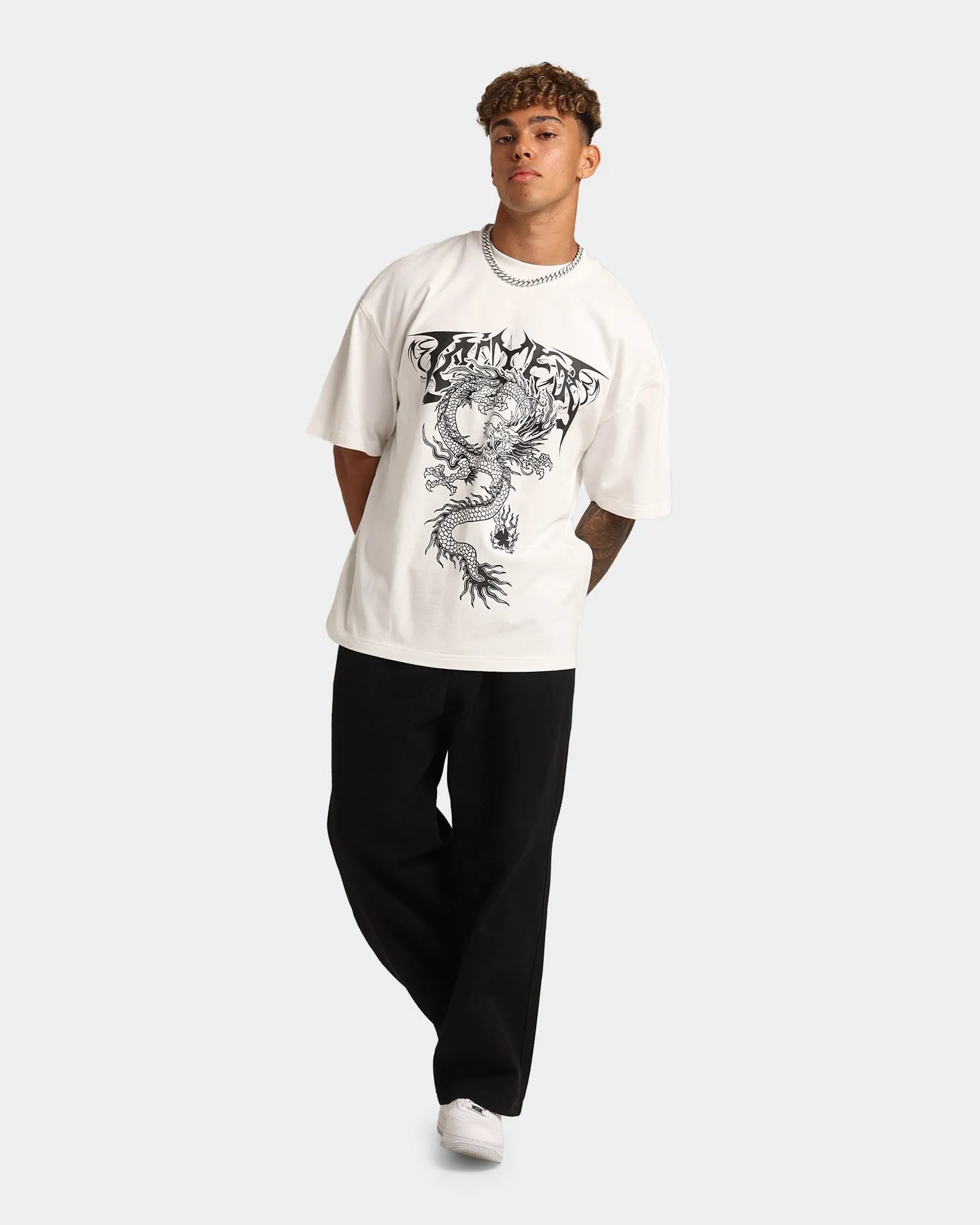 Loiter Anarchy T-Shirt Off White Animal Print