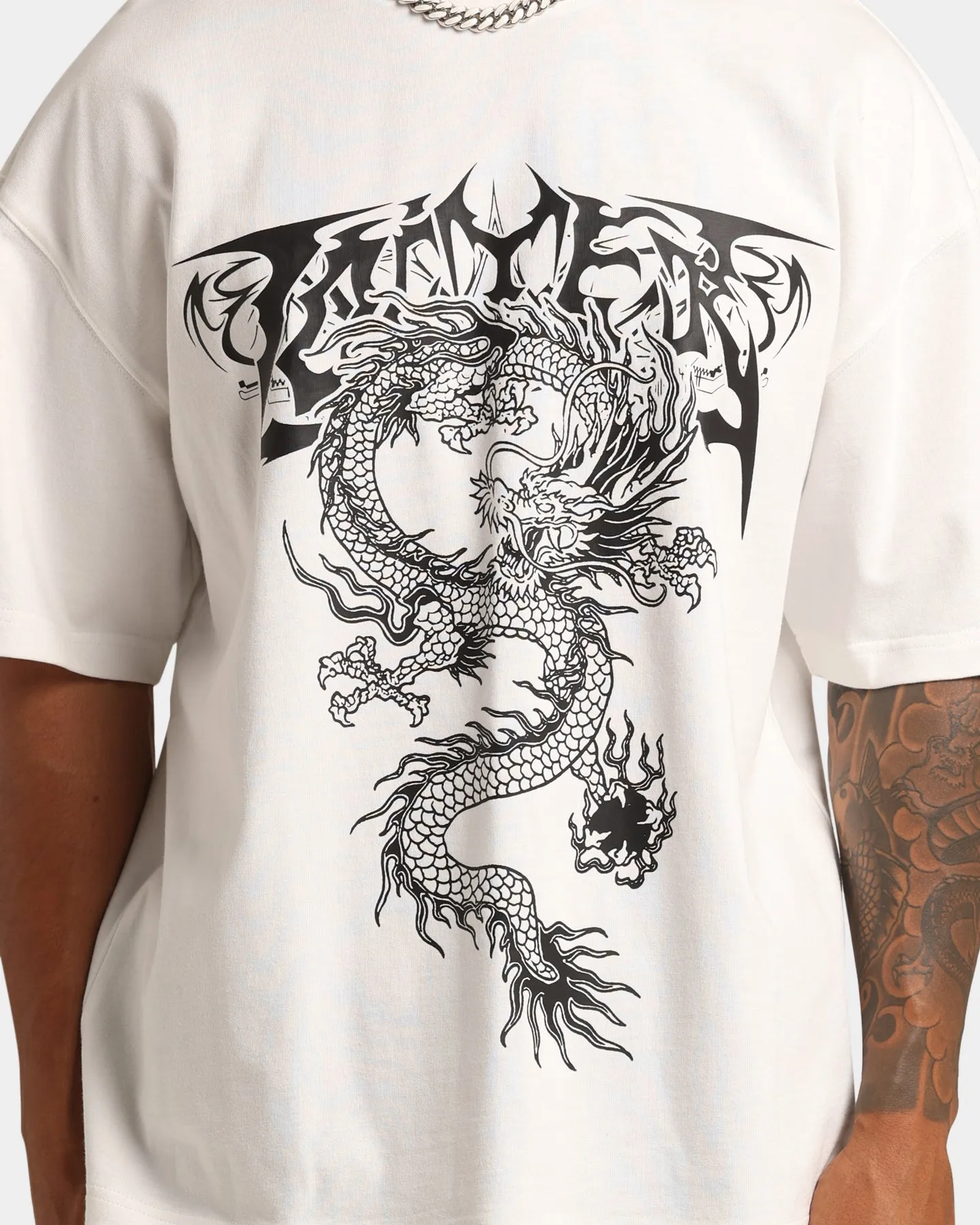 Long sleeved warmth AllWeatherComfort Loiter Anarchy T-Shirt Off White